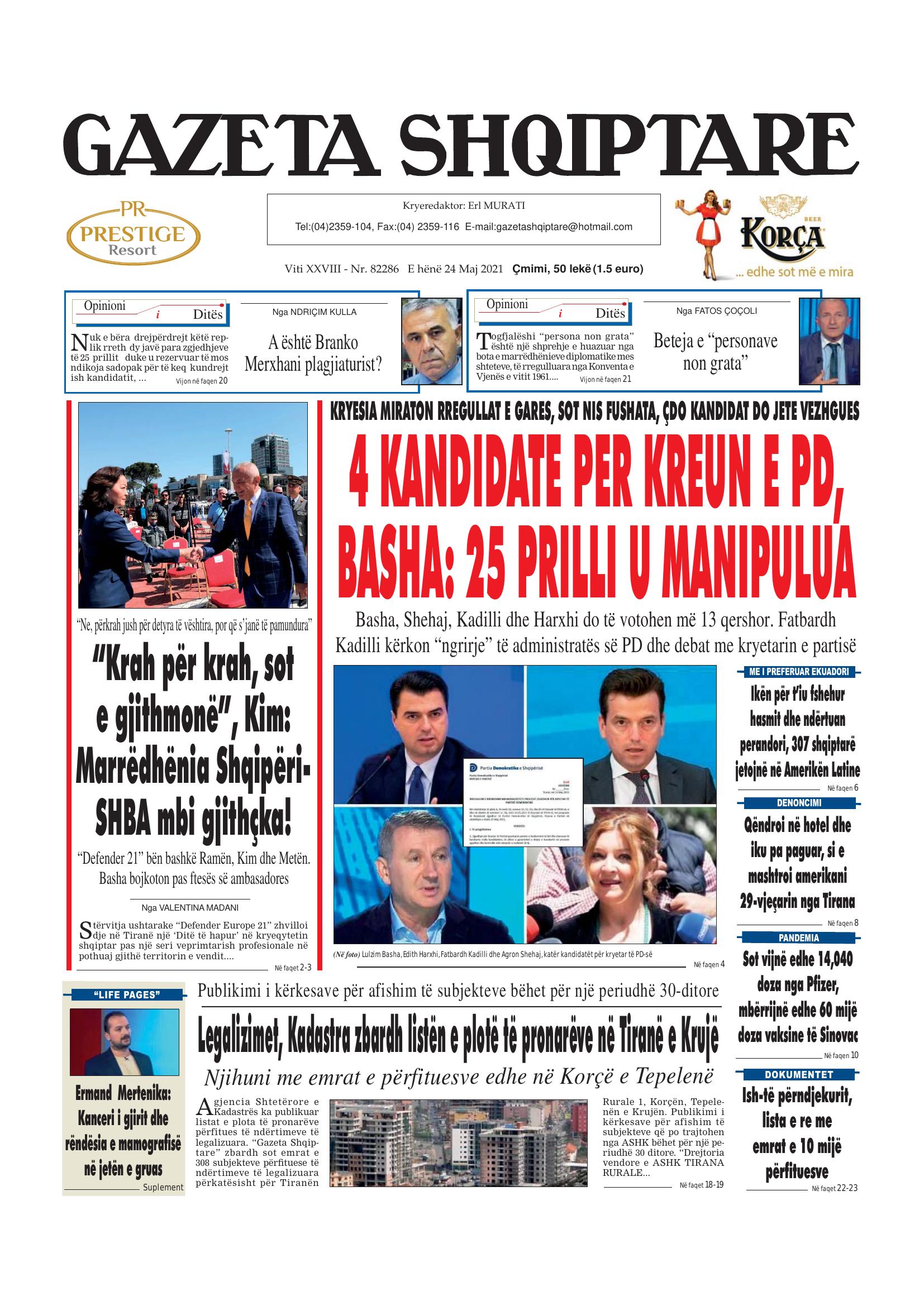 Gazeta Shqiptare 2021-05-24