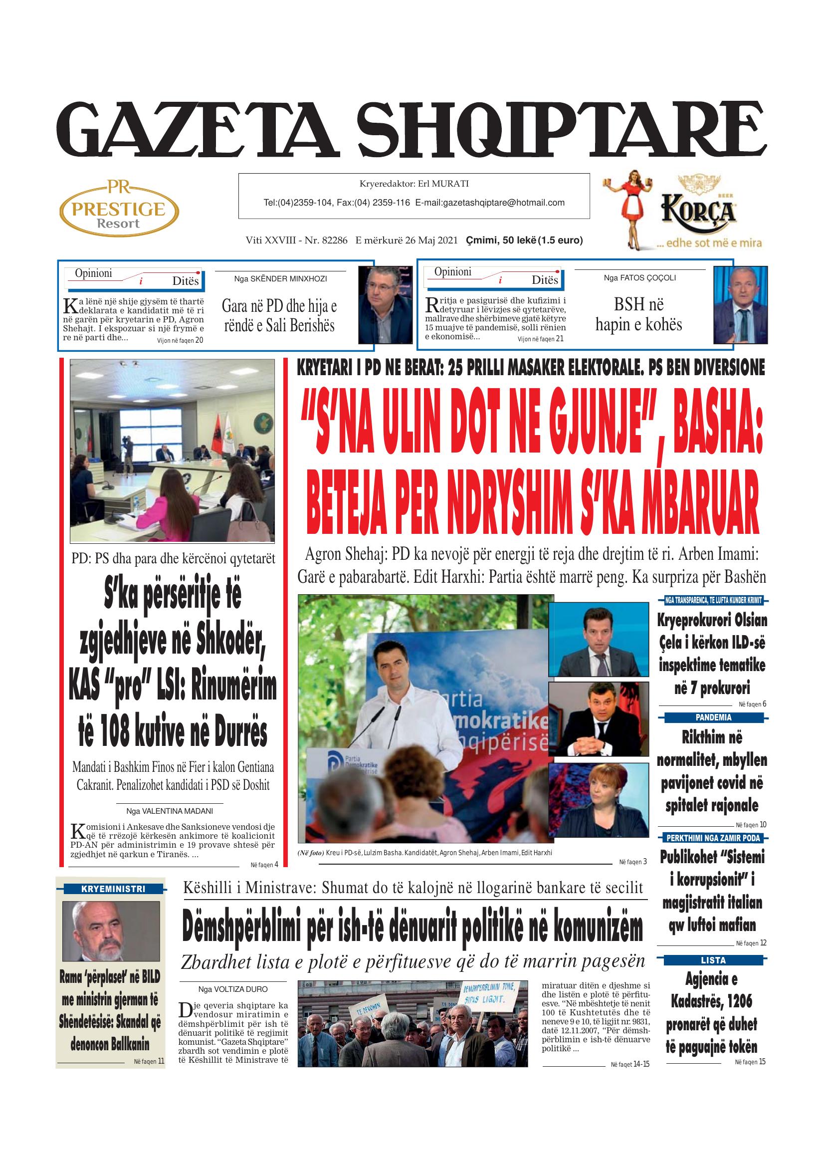 Gazeta Shqiptare 2021-05-26