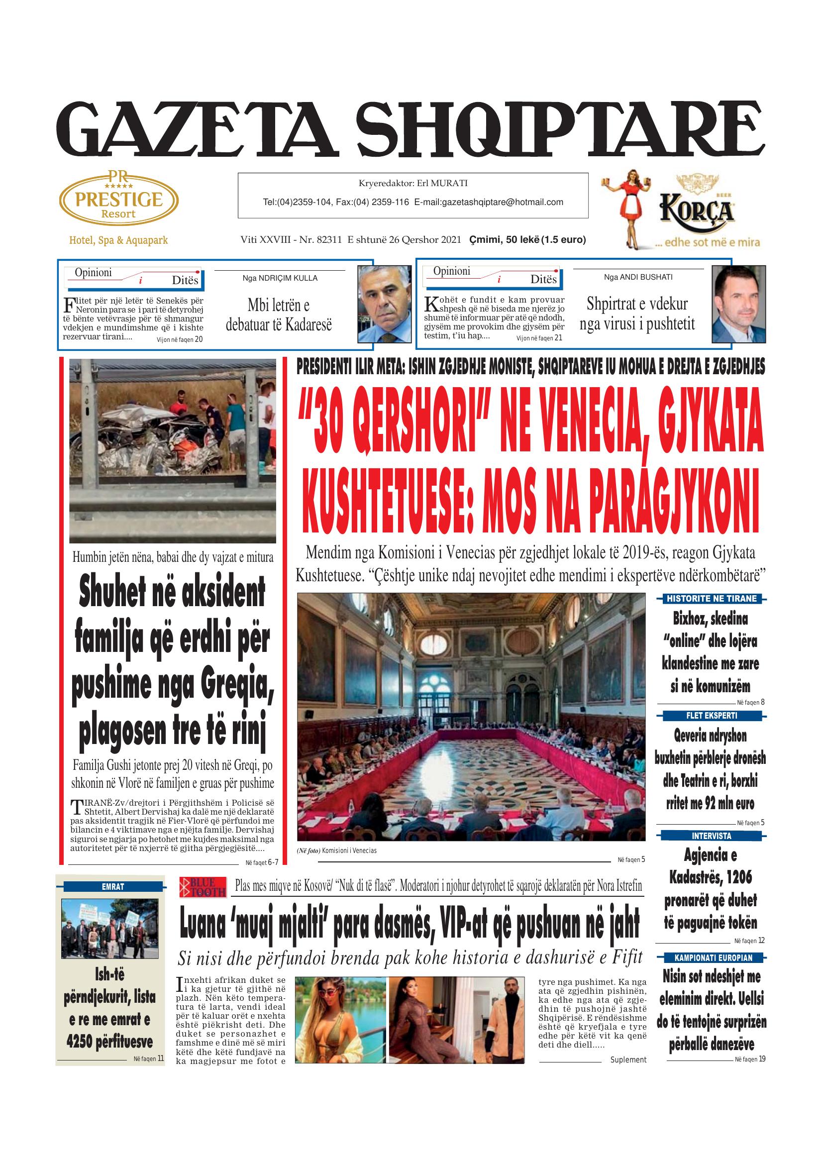 Gazeta Shqiptare 2021-06-26