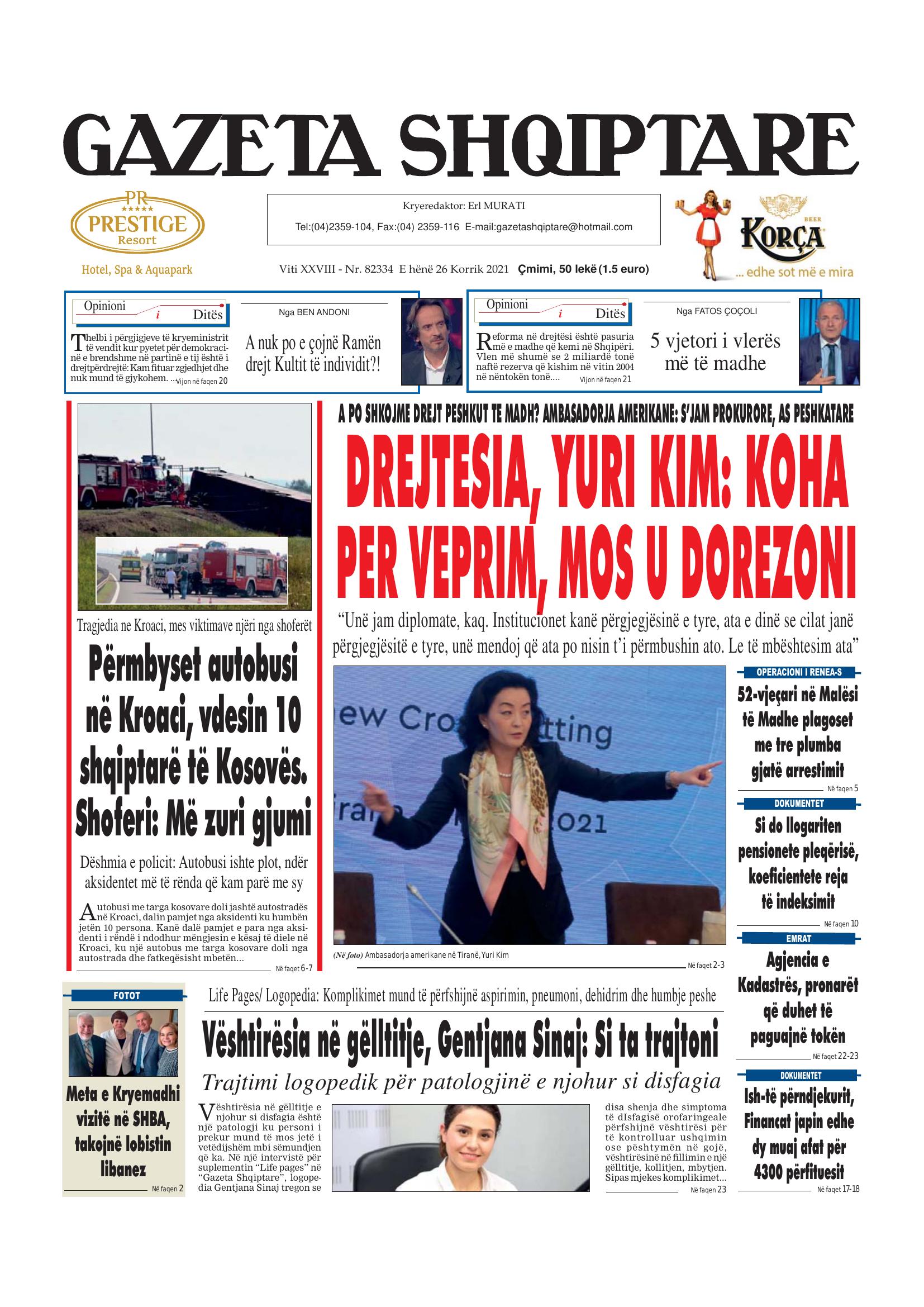 Gazeta Shqiptare 2021-07-26