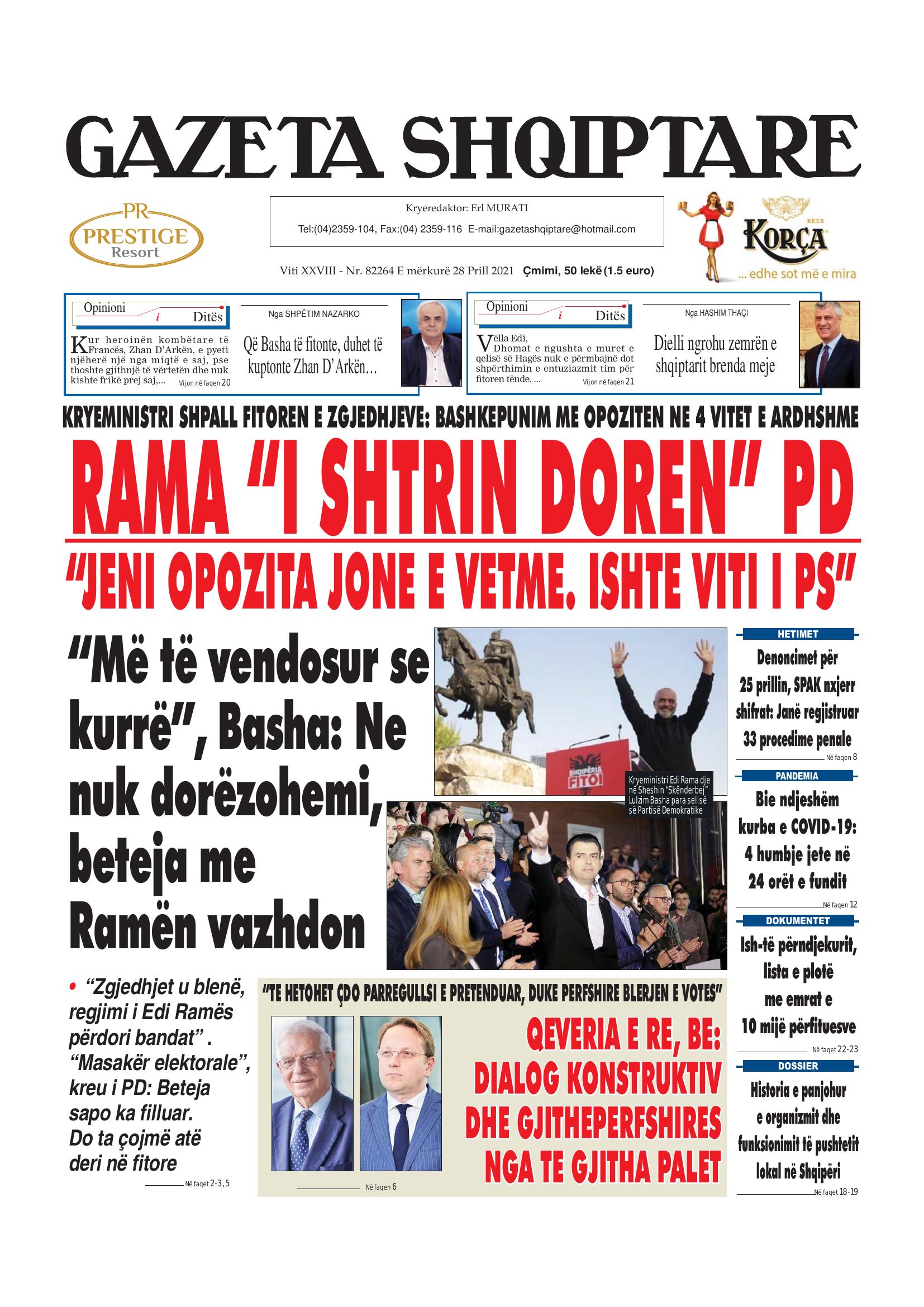 Gazeta Shqiptare 2021-04-28
