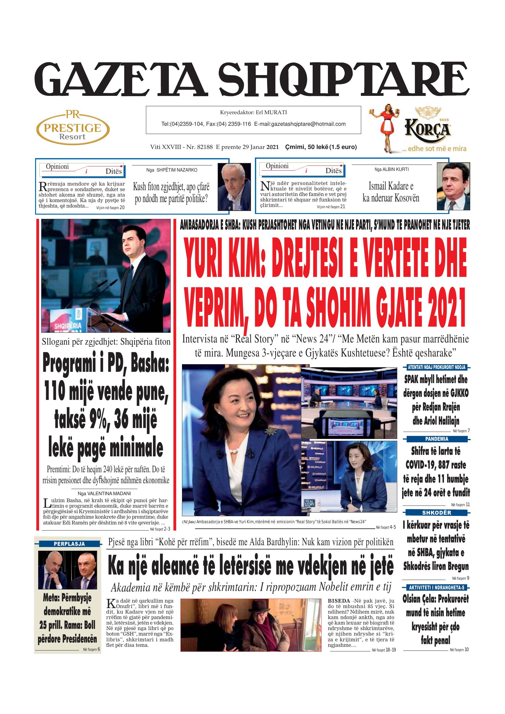 Gazeta Shqiptare 2021-01-29