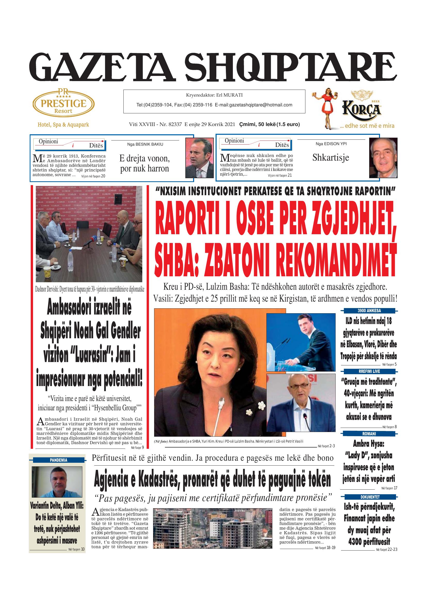 Gazeta Shqiptare 2021-07-29