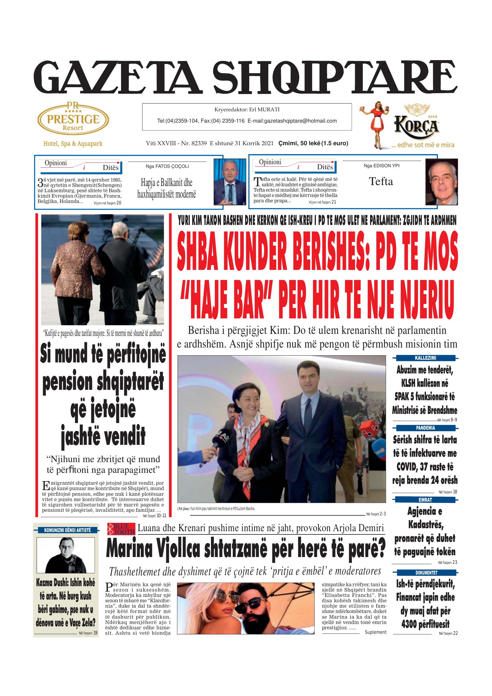 Gazeta Shqiptare 2021-07-31