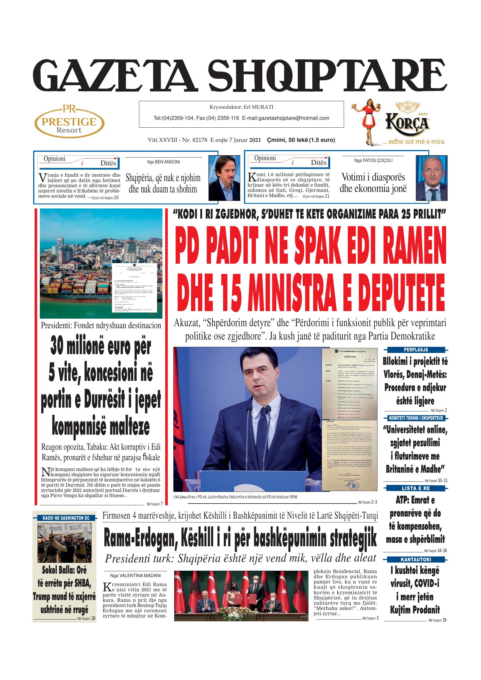 Gazeta Shqiptare 2021-01-07