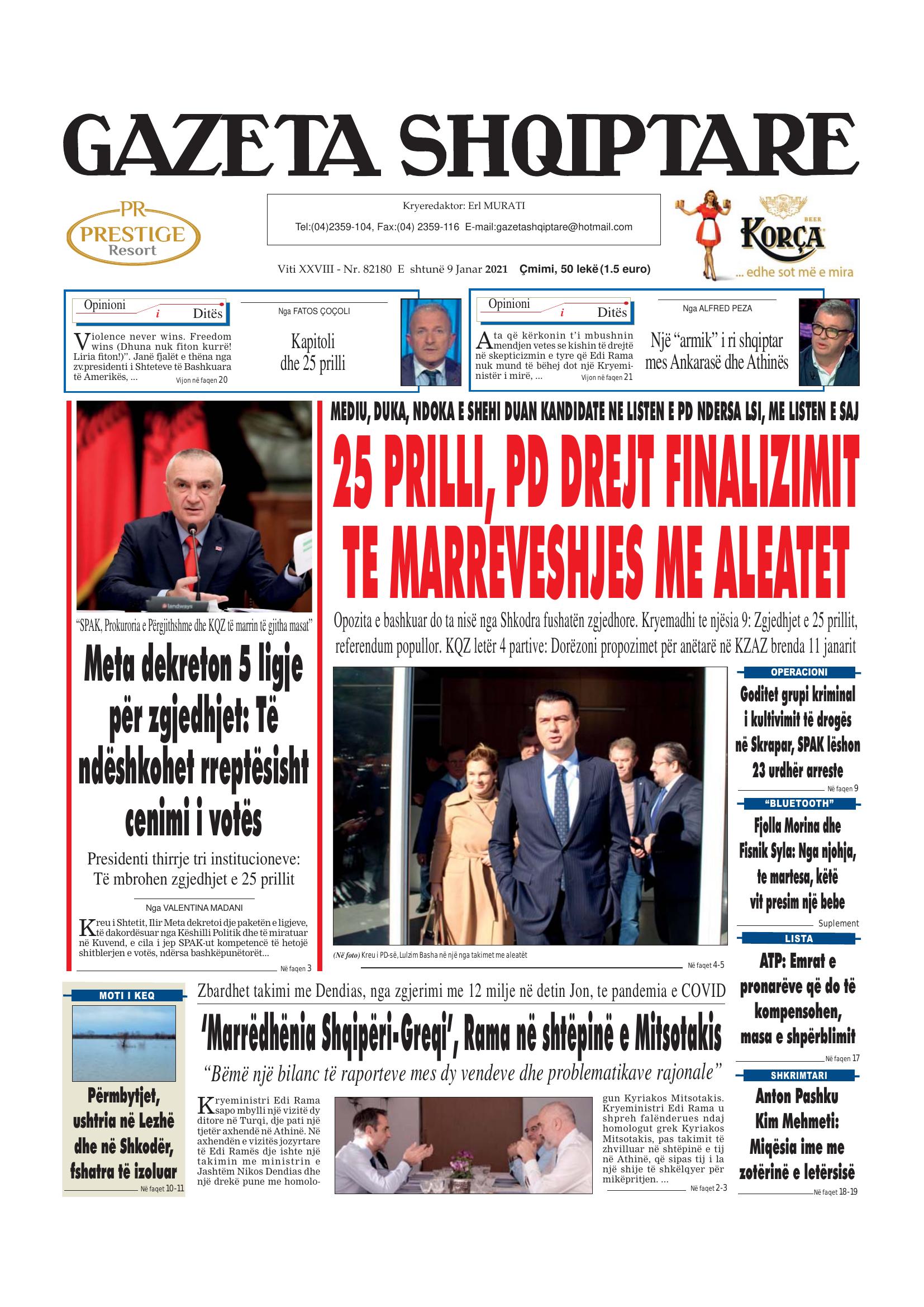 Gazeta Shqiptare 2021-01-09