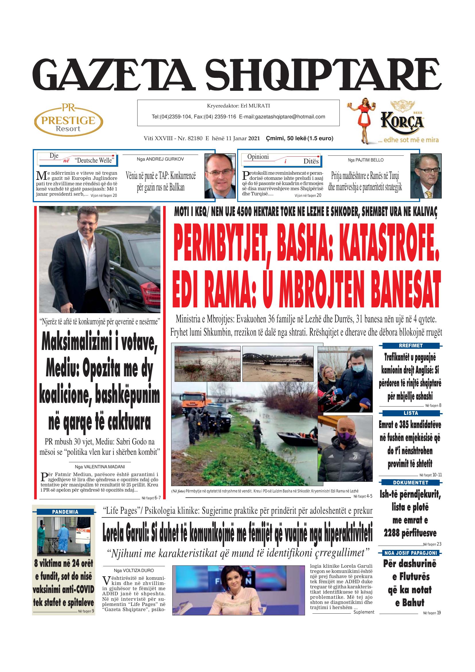 Gazeta Shqiptare 2021-01-11
