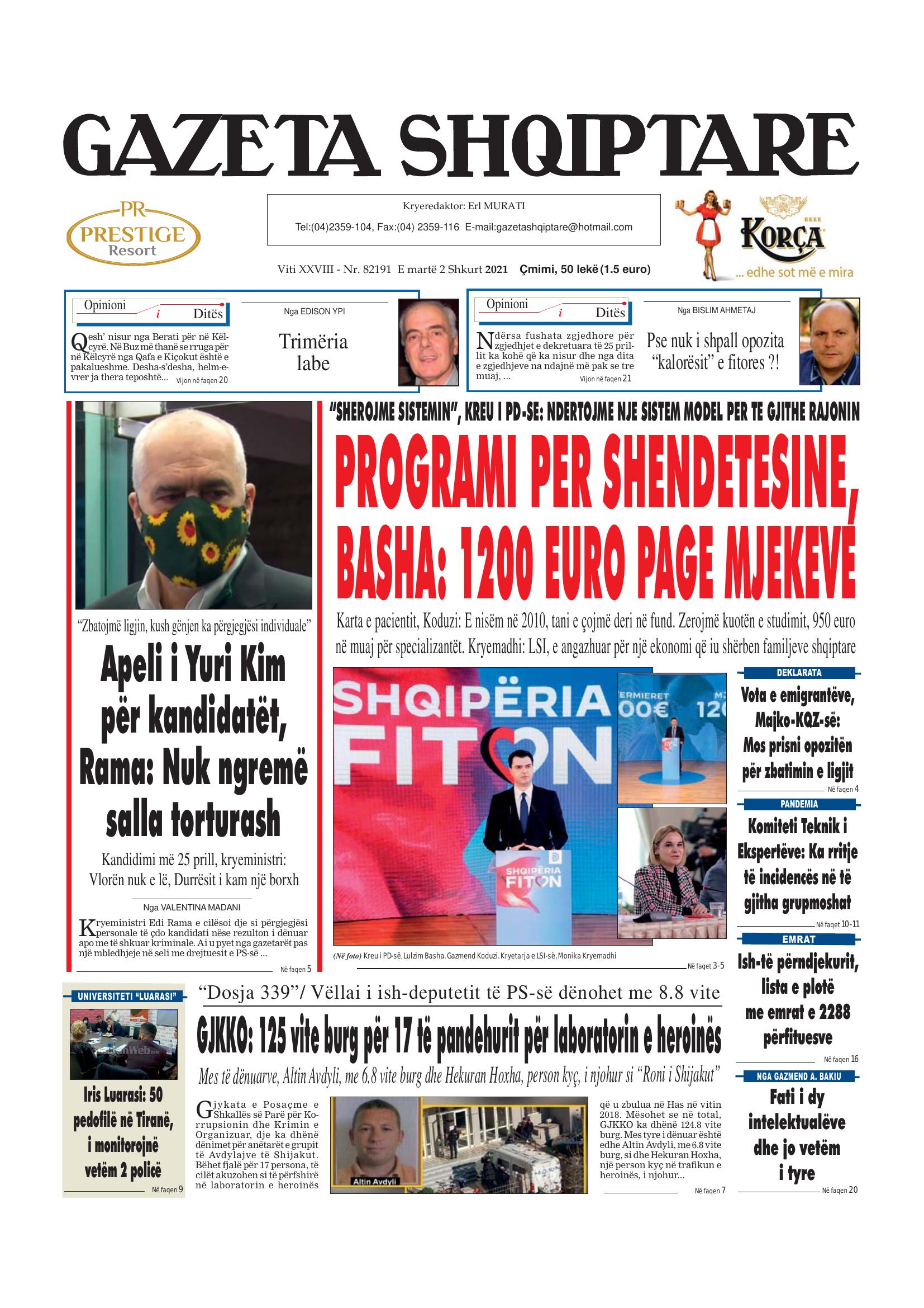 Gazeta Shqiptare 2021-02-02