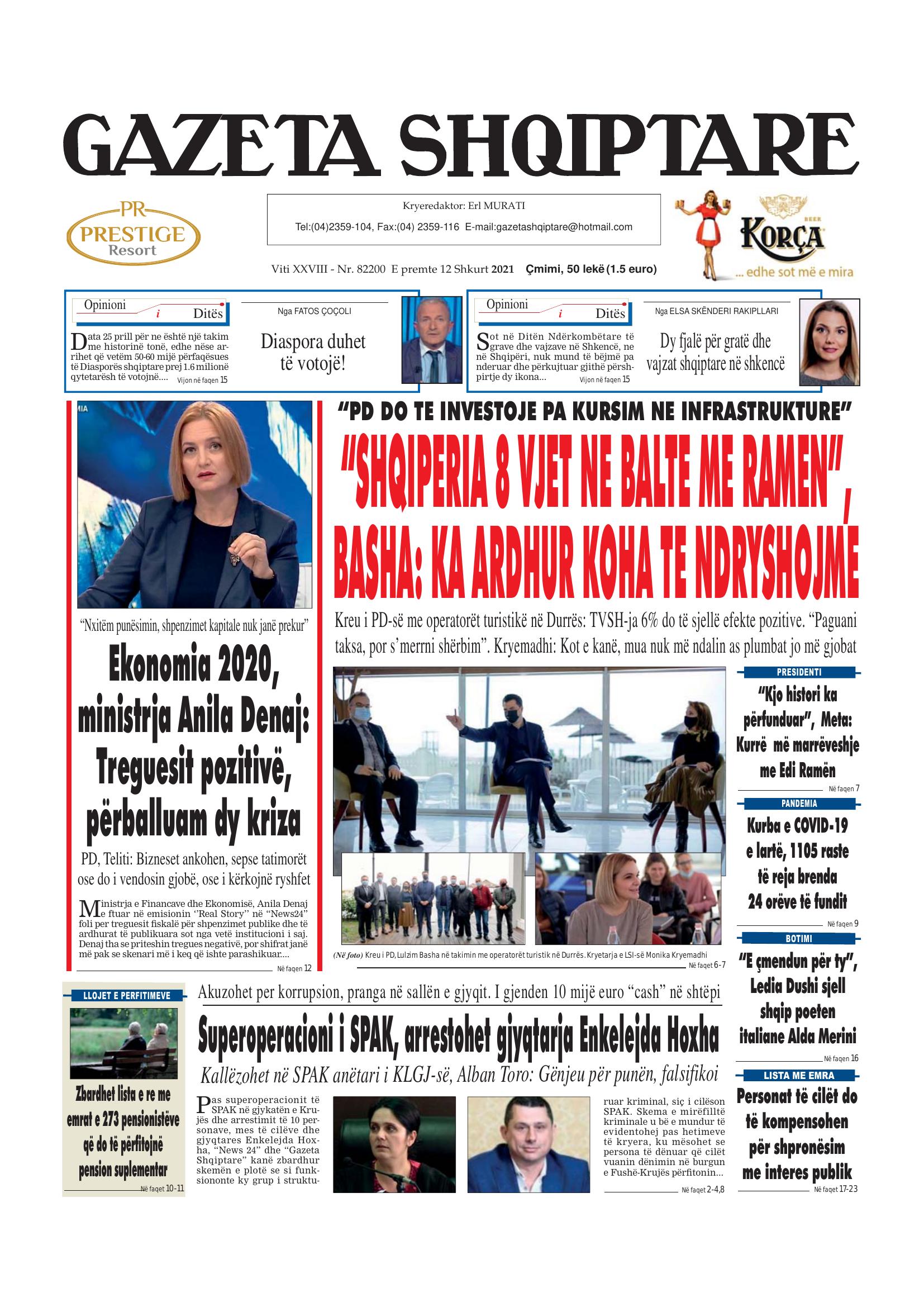 Gazeta Shqiptare 2021-02-12
