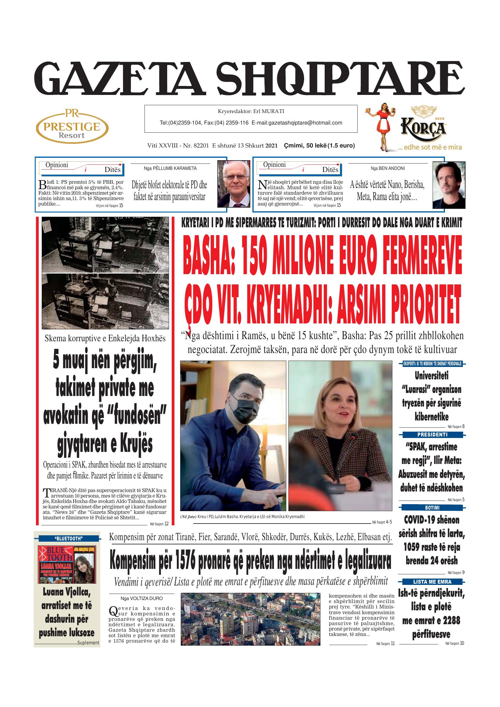 Gazeta Shqiptare 2021-02-13