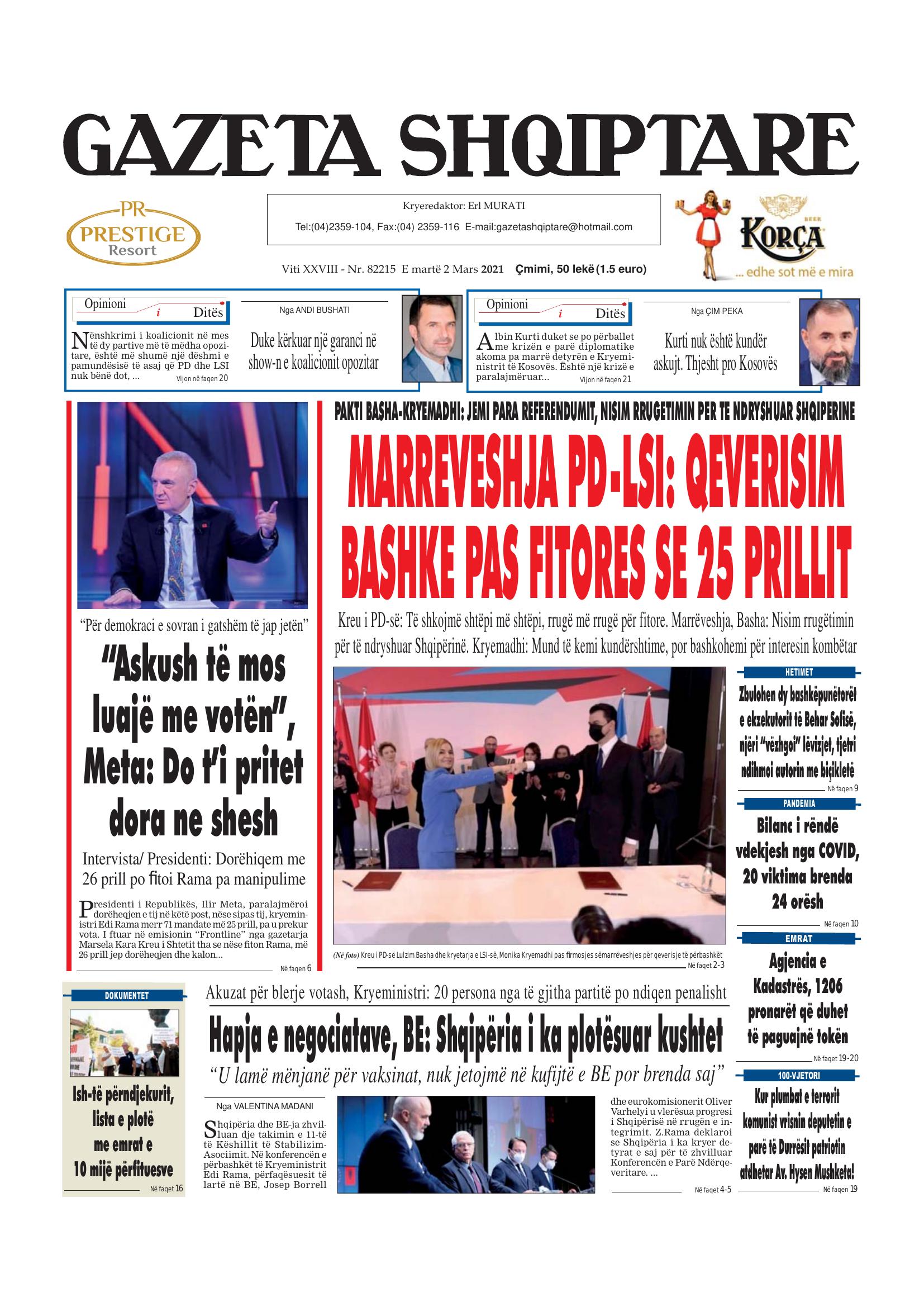 Gazeta Shqiptare 2021-03-02