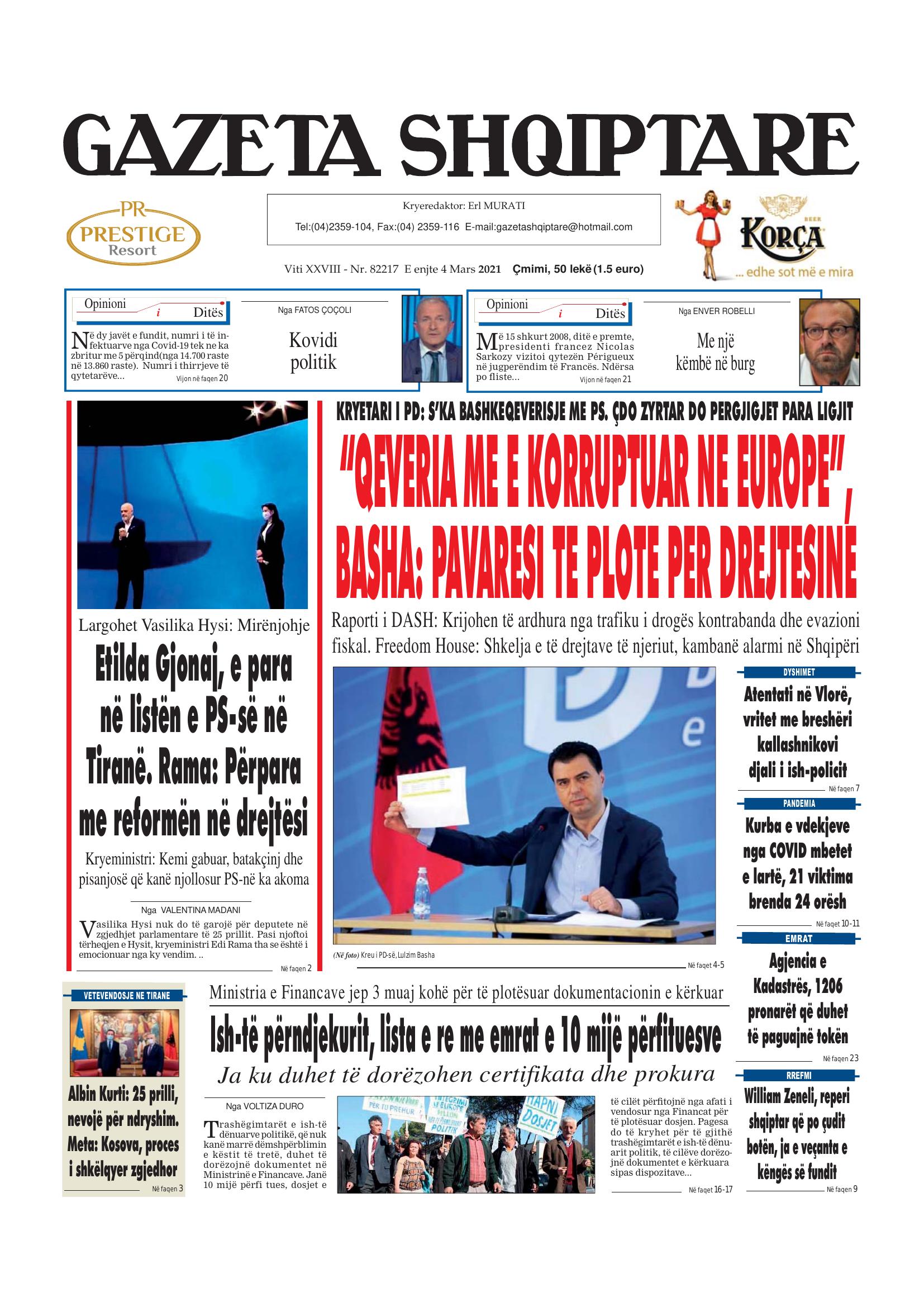 Gazeta Shqiptare 2021-03-04