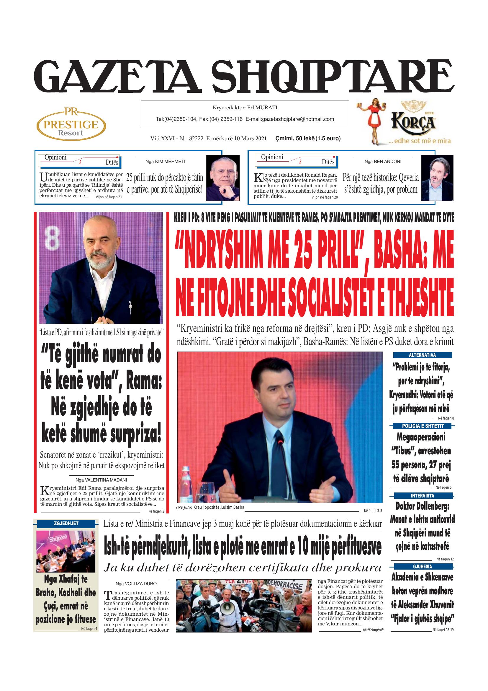 Gazeta Shqiptare 2021-03-10