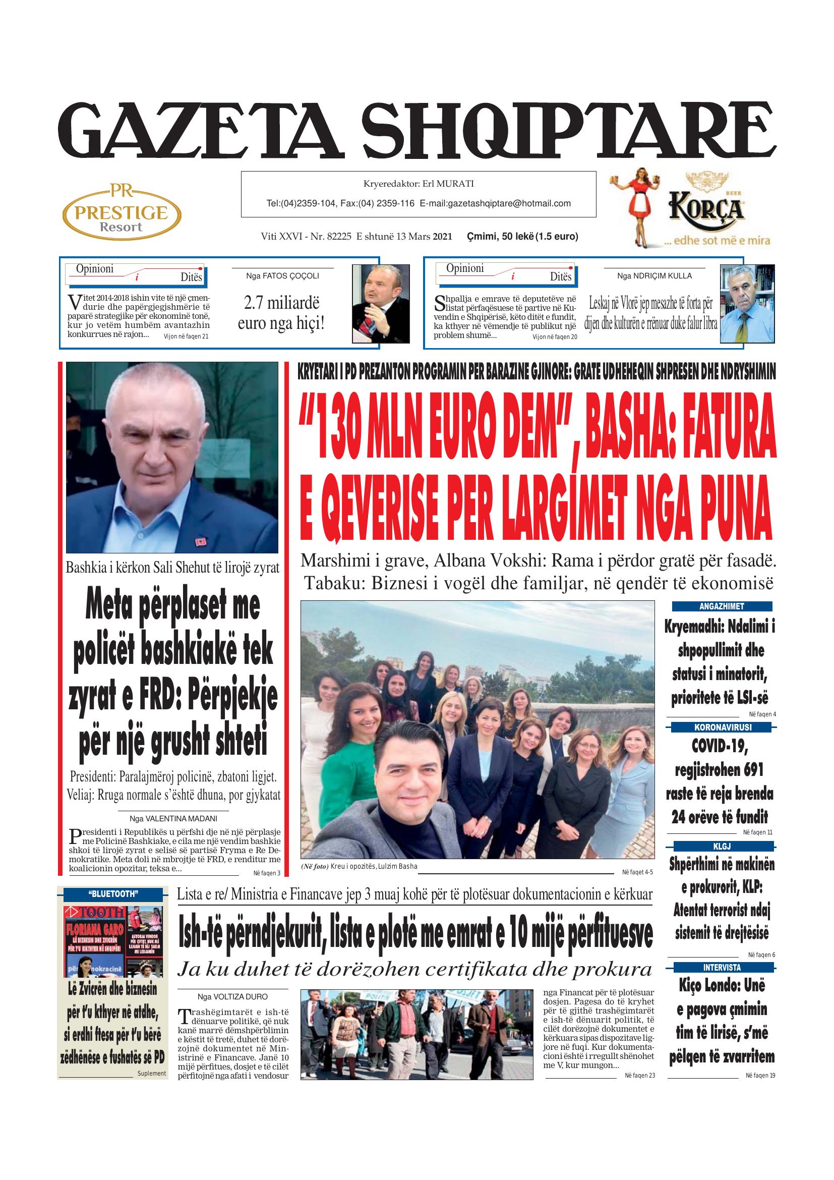Gazeta Shqiptare 2021-03-13