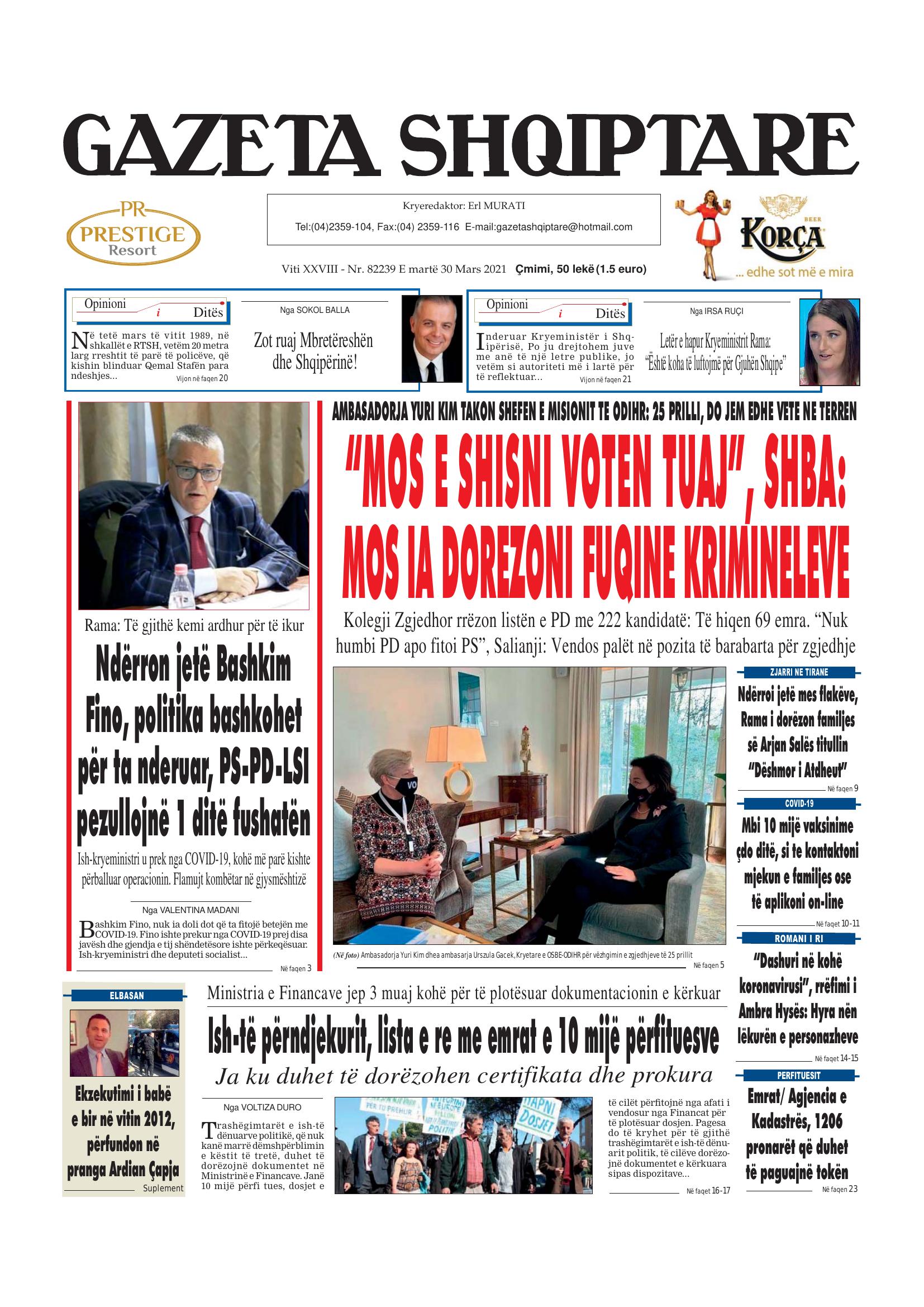 Gazeta Shqiptare 2021-03-30