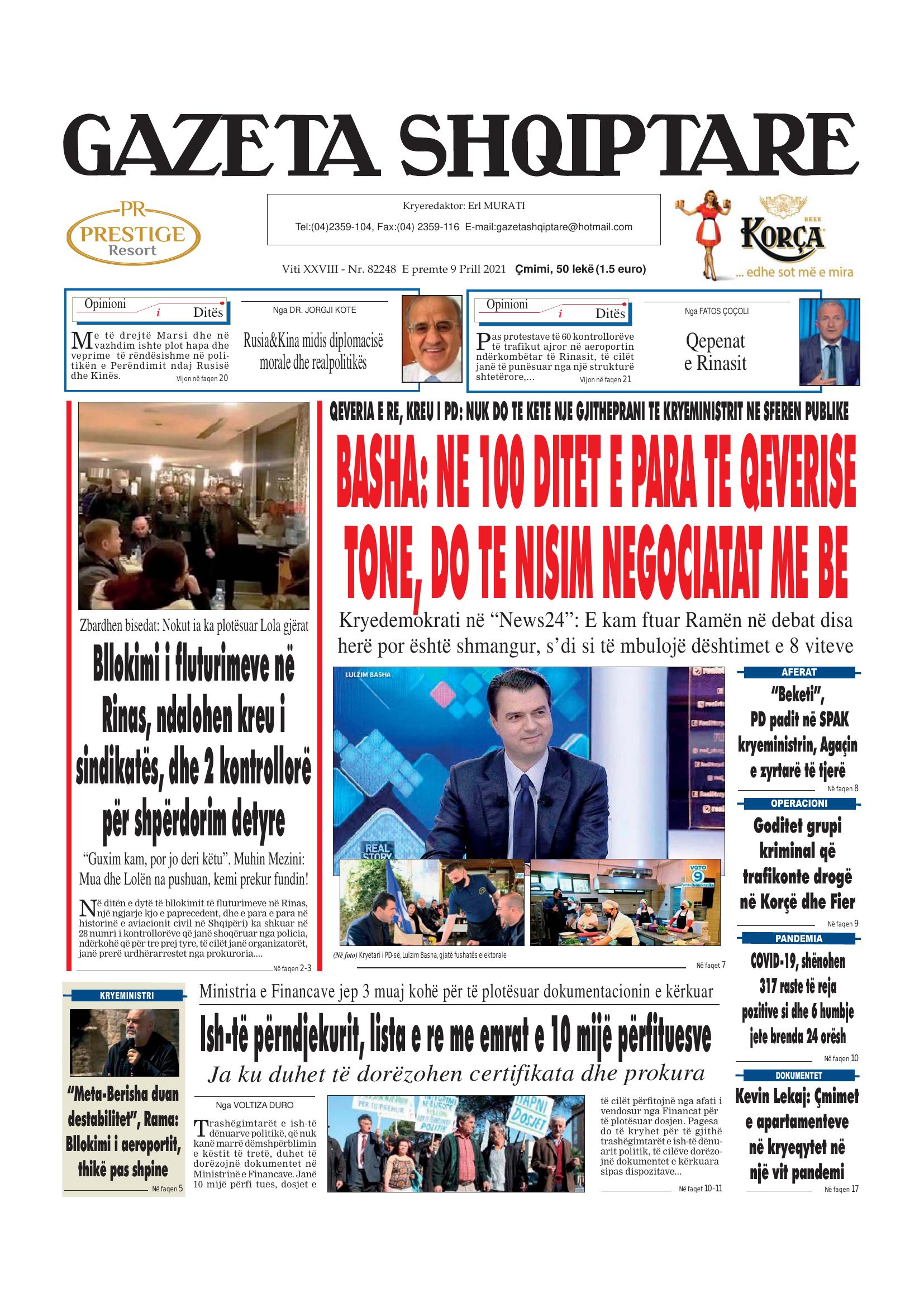 Gazeta Shqiptare 2021-04-09