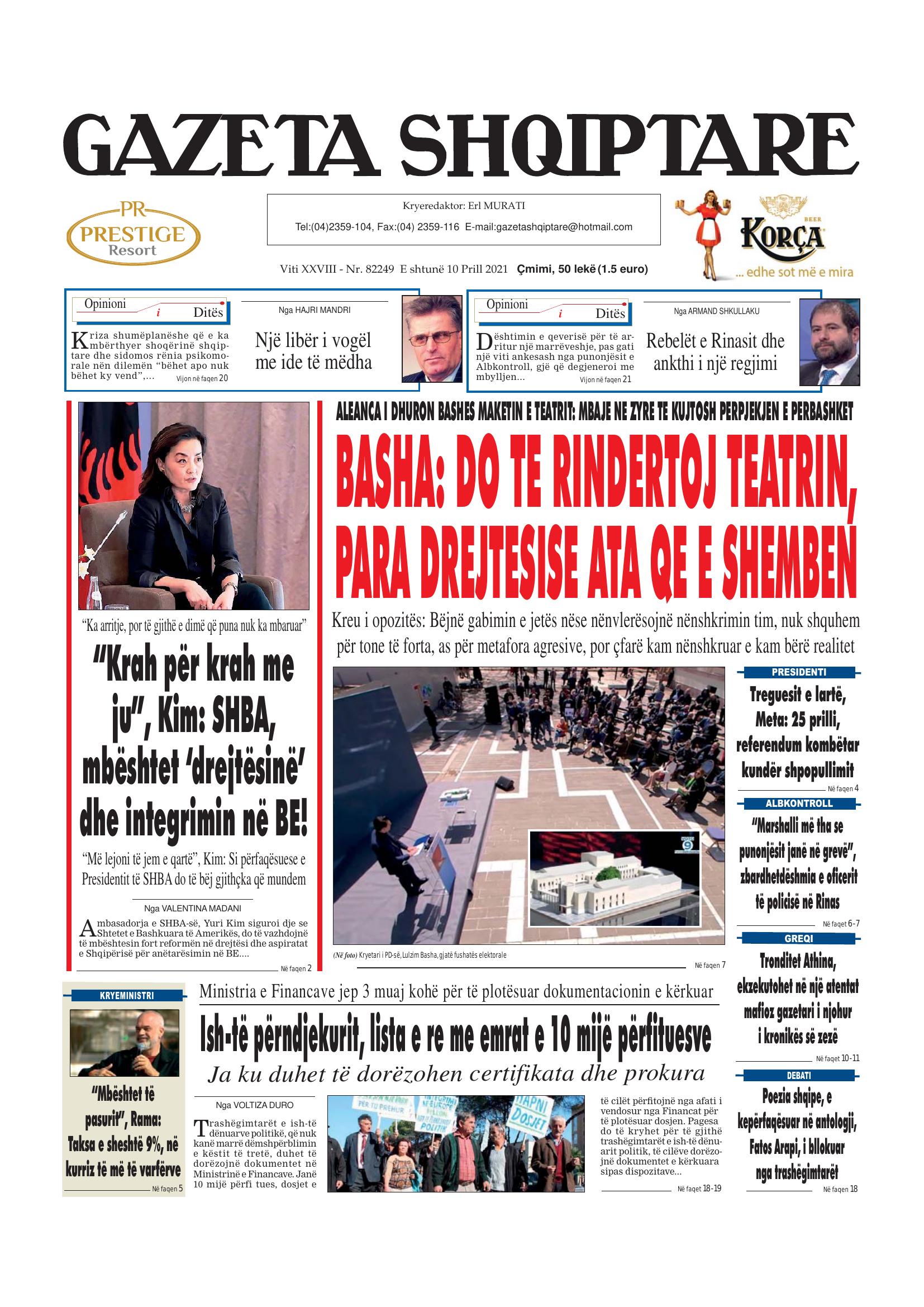 Gazeta Shqiptare 2021-04-10