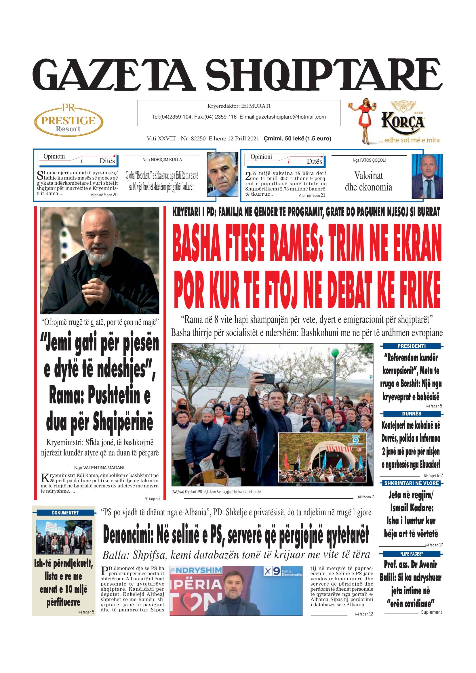 Gazeta Shqiptare 2021-04-12