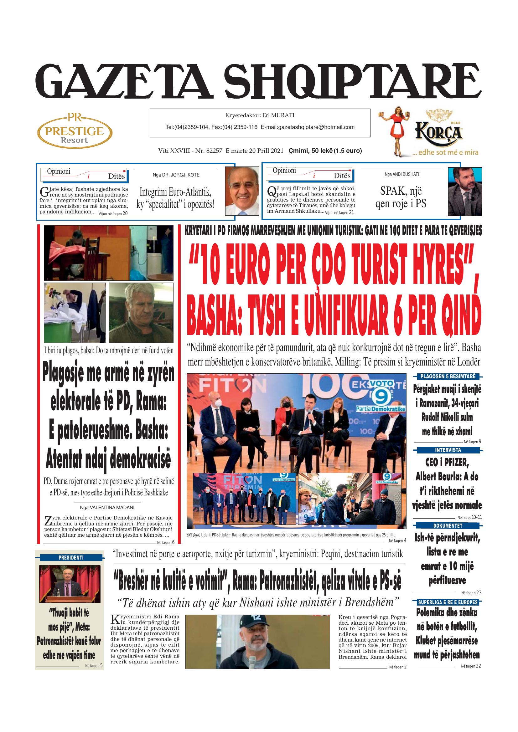 Gazeta Shqiptare 2021-04-20