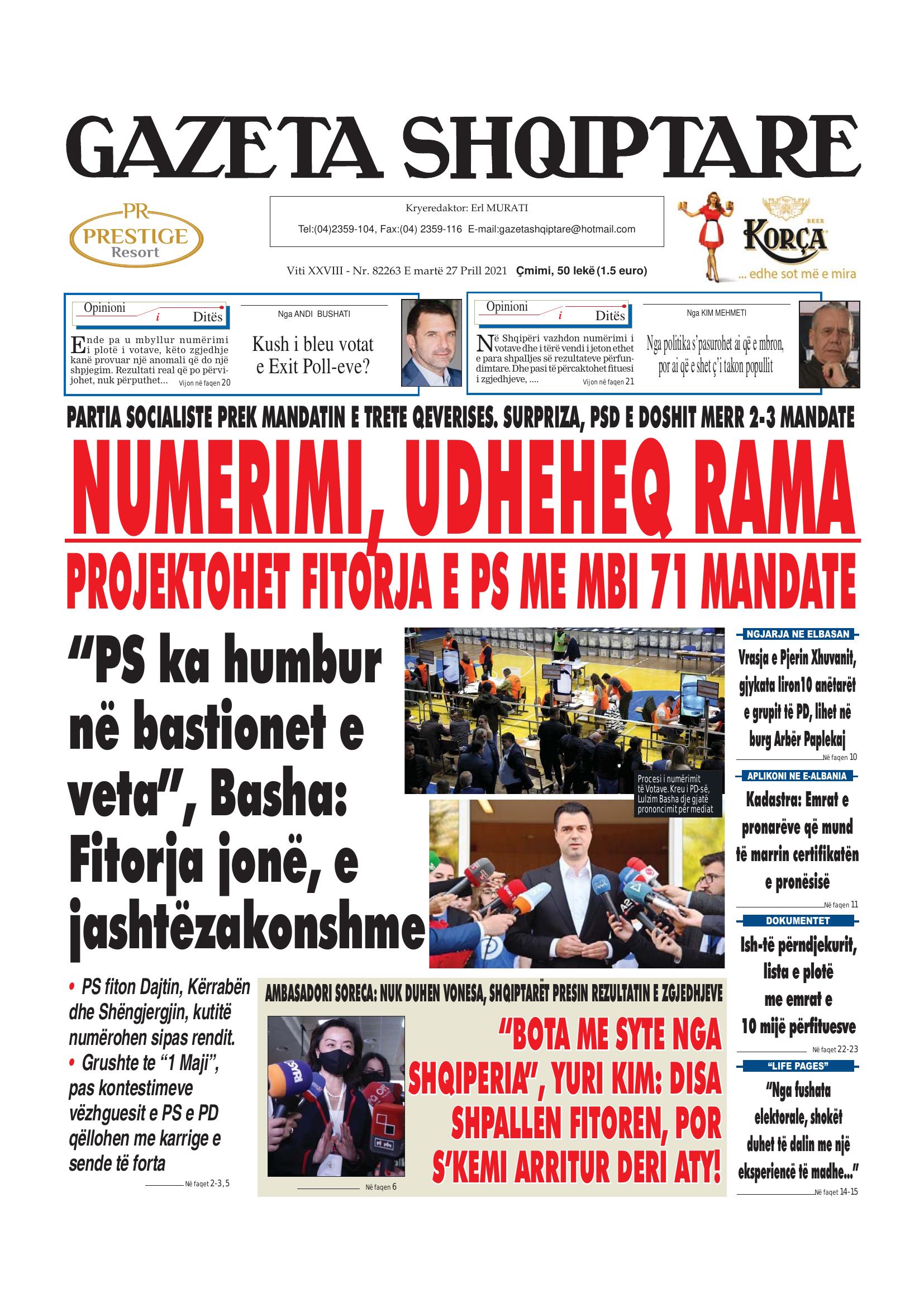 Gazeta Shqiptare 2021-04-27