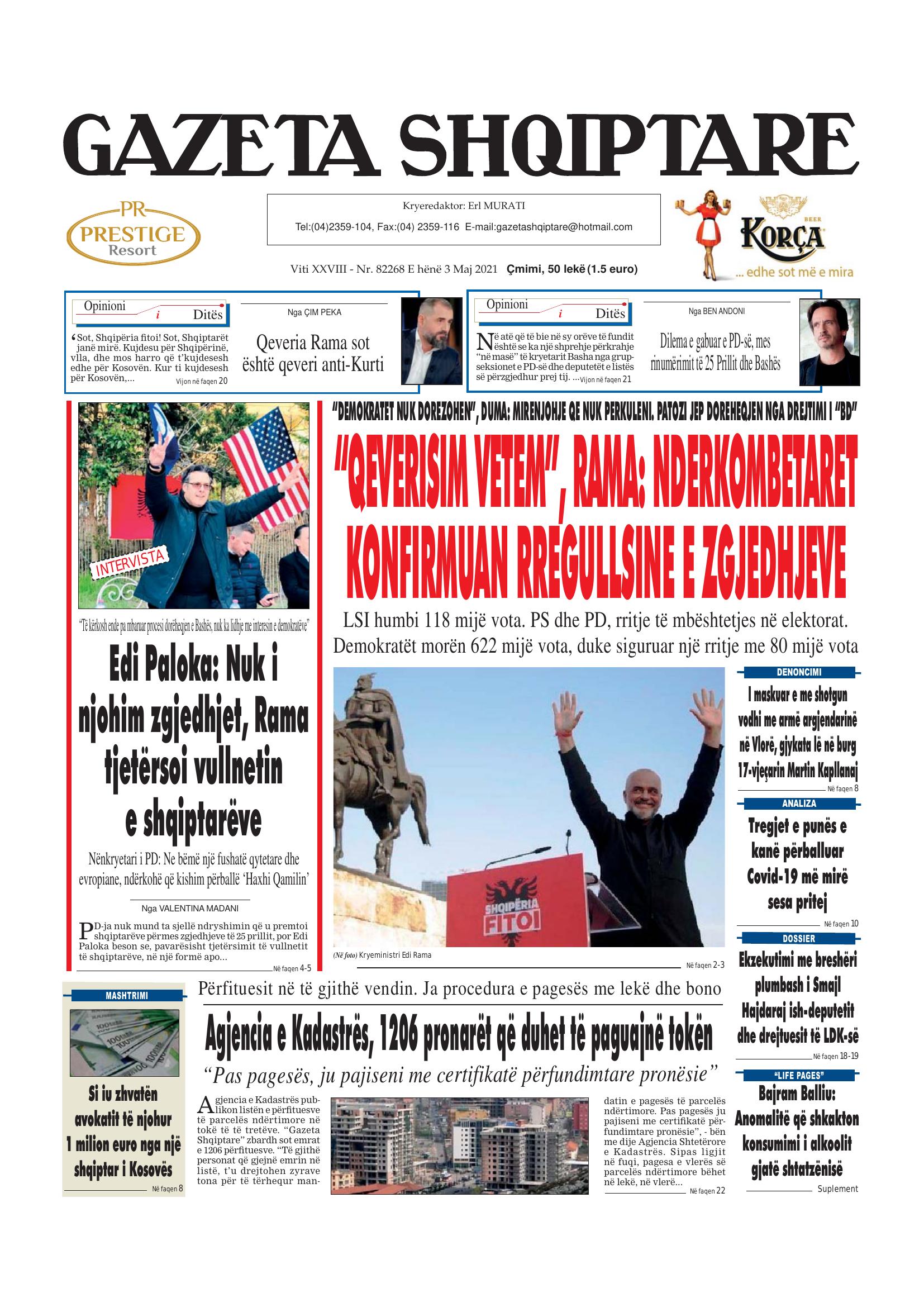 Gazeta Shqiptare 2021-05-03