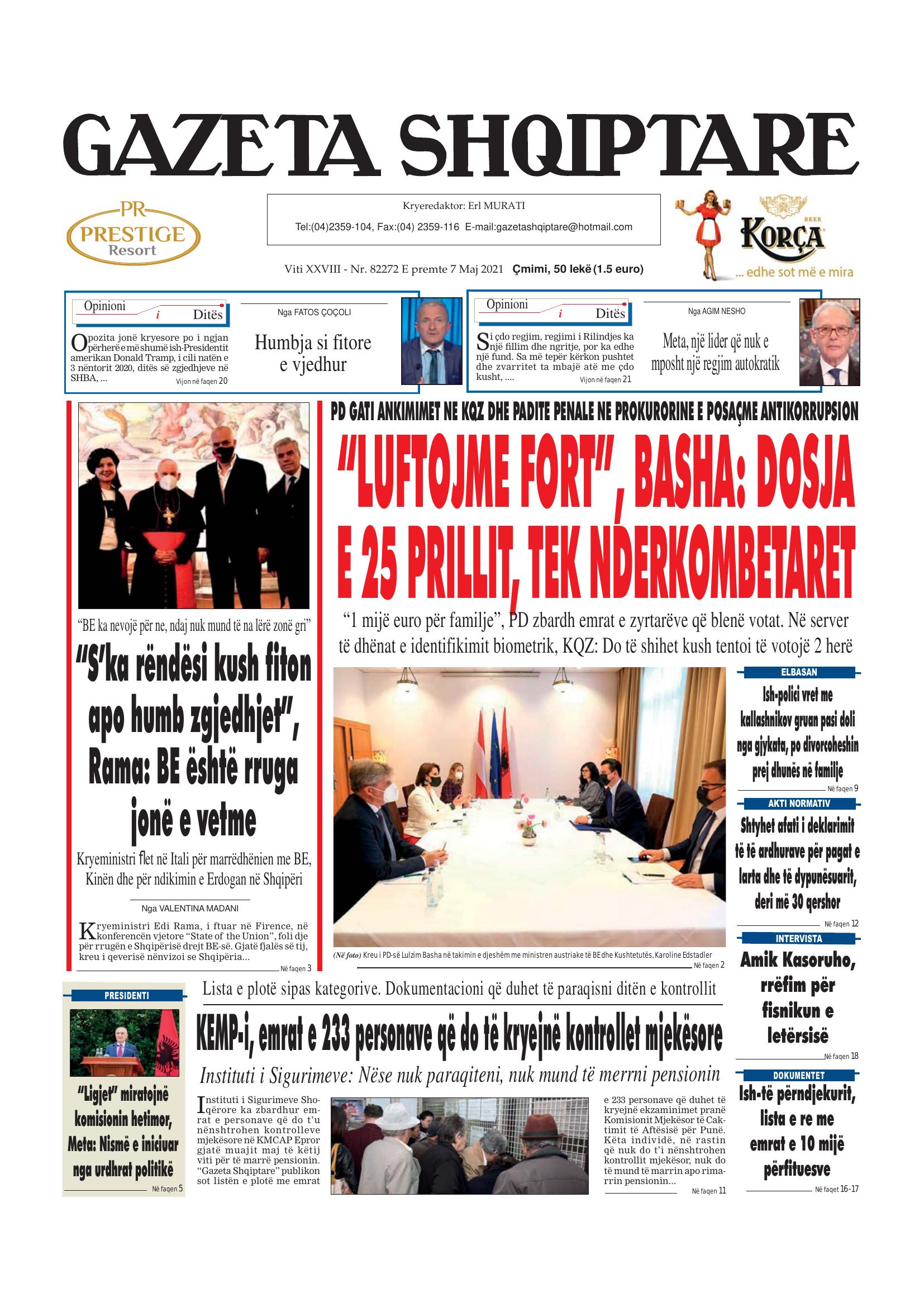 Gazeta Shqiptare 2021-05-07