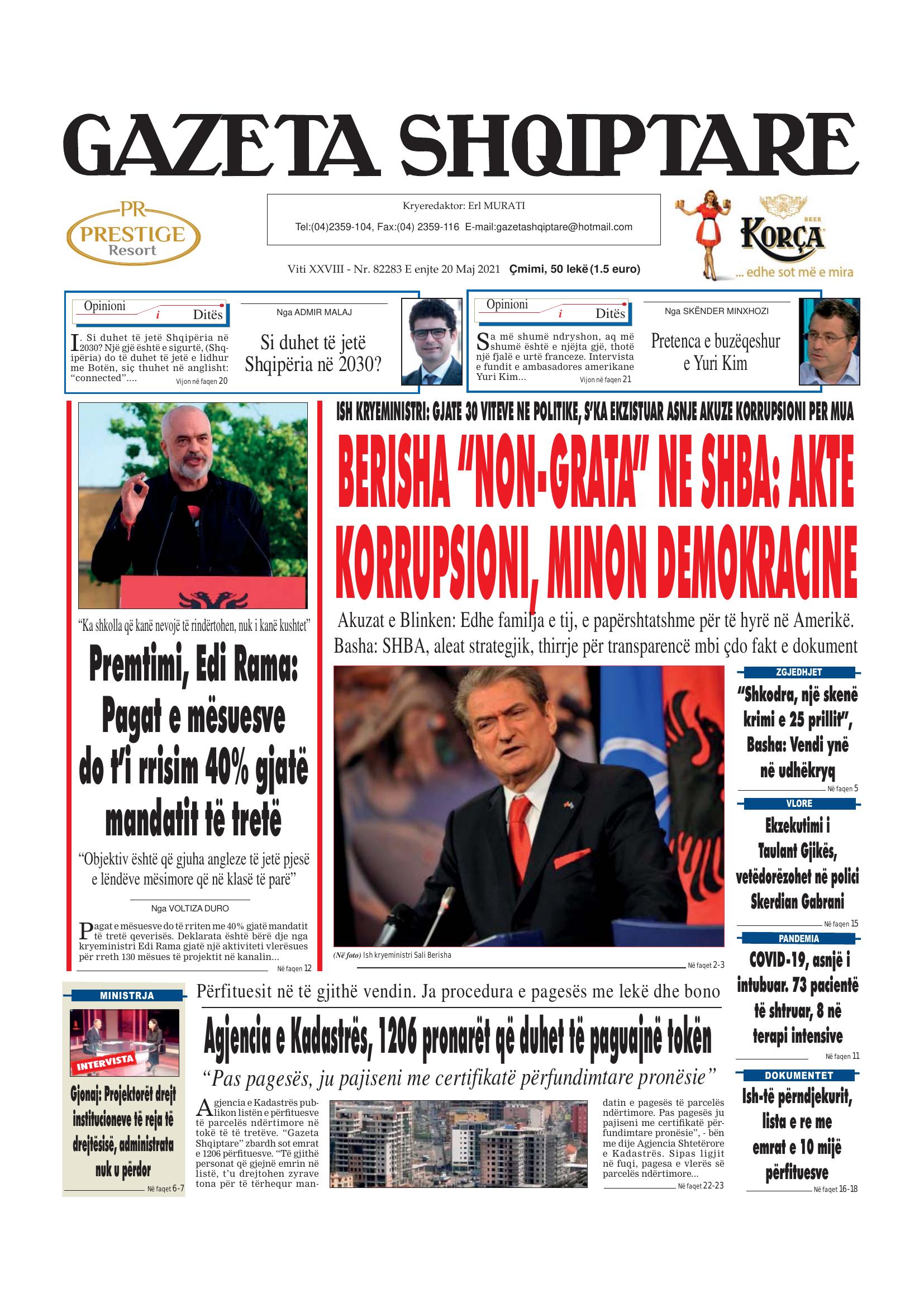 Gazeta Shqiptare 2021-05-20