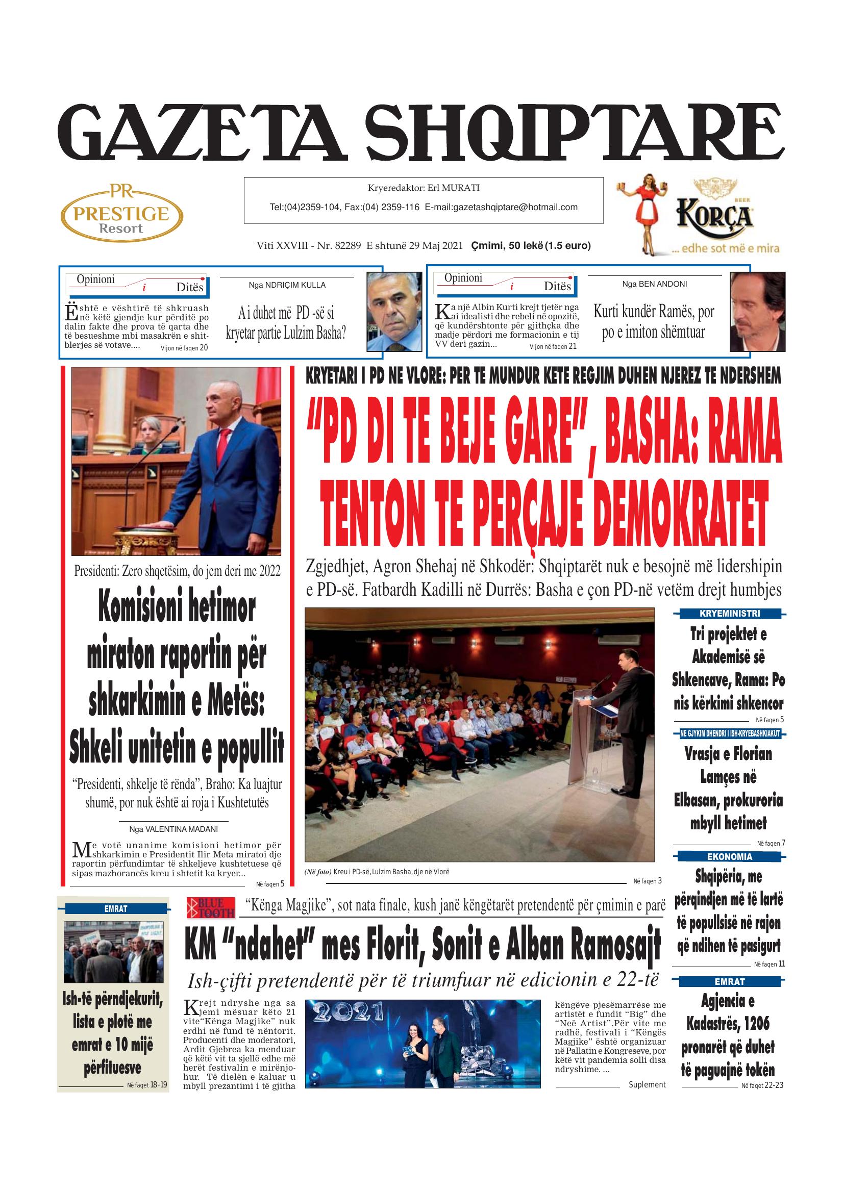 Gazeta Shqiptare 2021-05-29