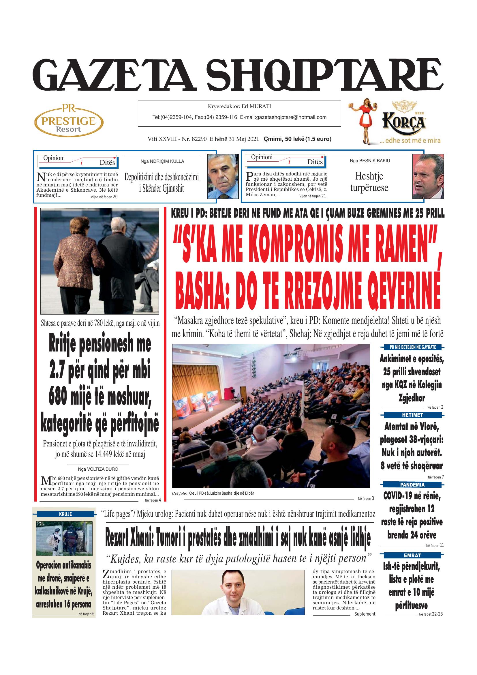 Gazeta Shqiptare 2021-05-31