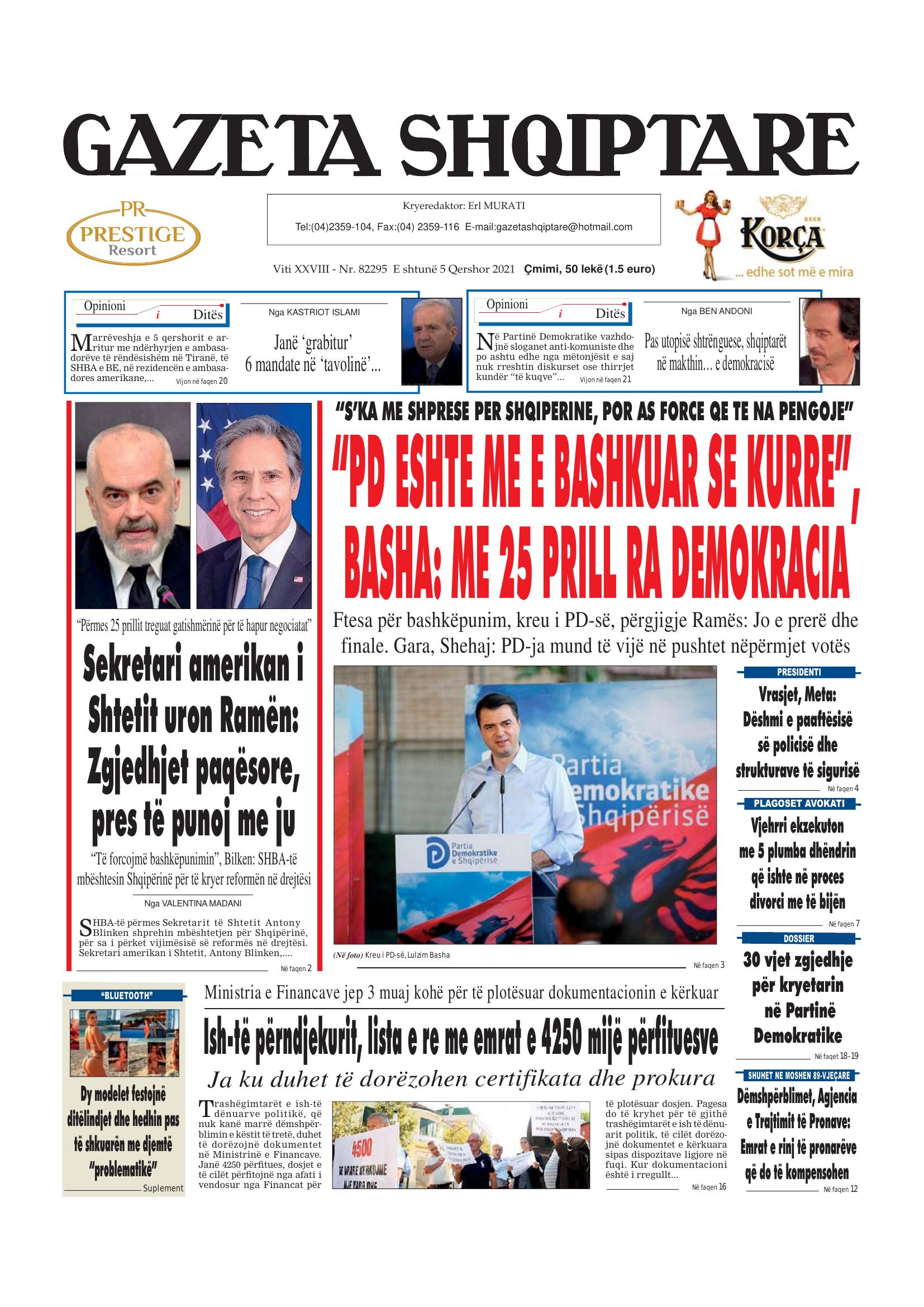 Gazeta Shqiptare 2021-06-05