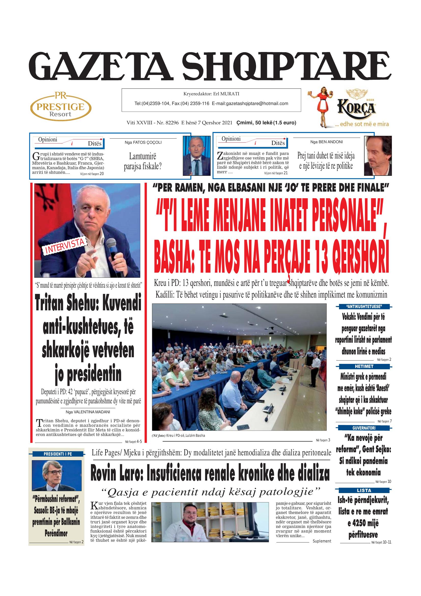 Gazeta Shqiptare 2021-06-07