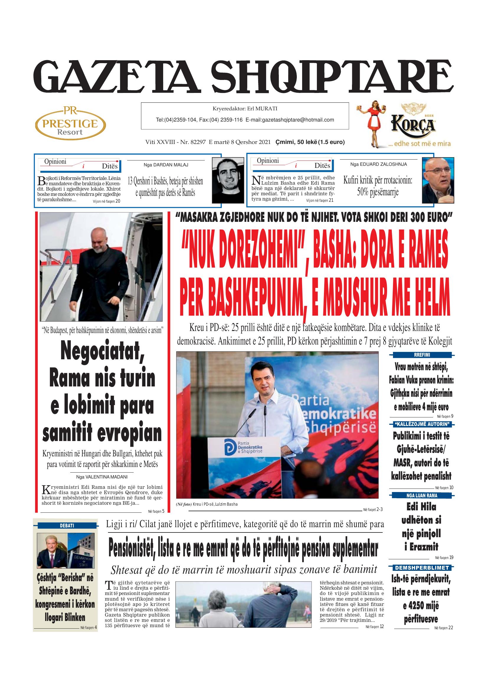 Gazeta Shqiptare 2021-06-08