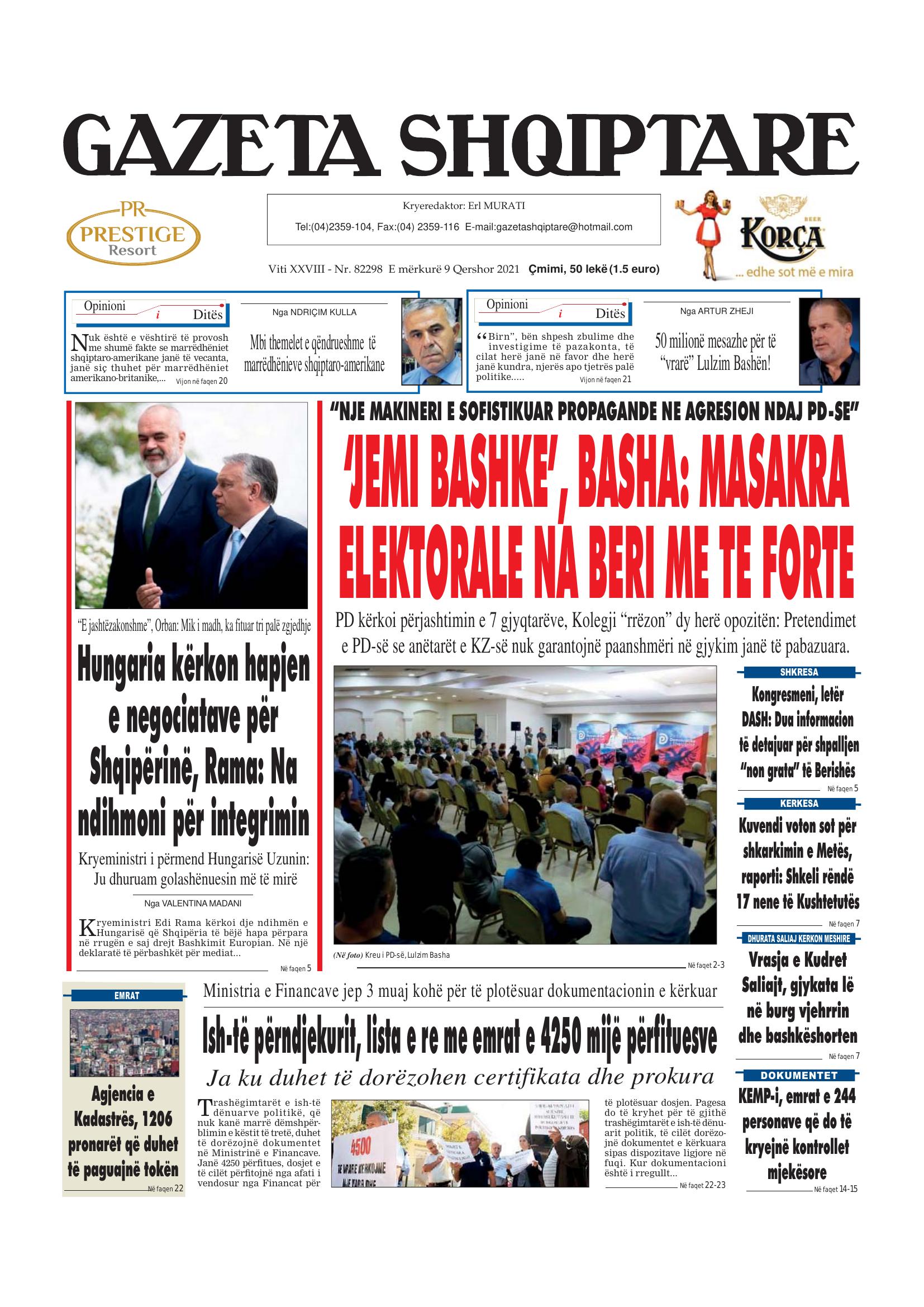 Gazeta Shqiptare 2021-06-09