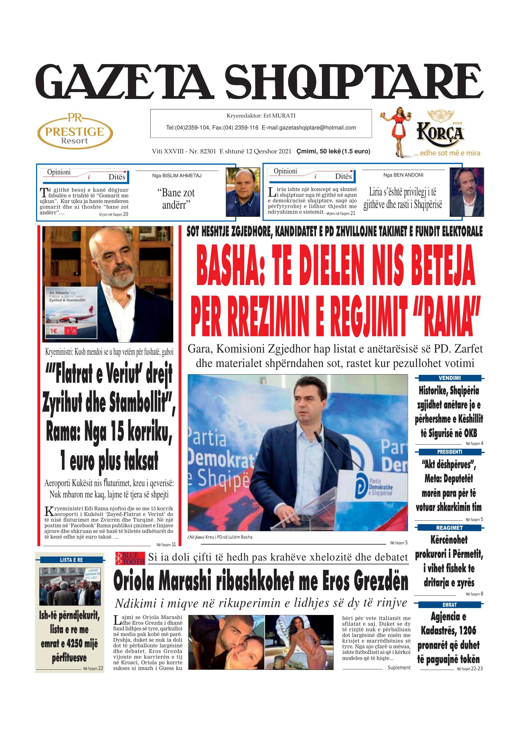 Gazeta Shqiptare 2021-06-12