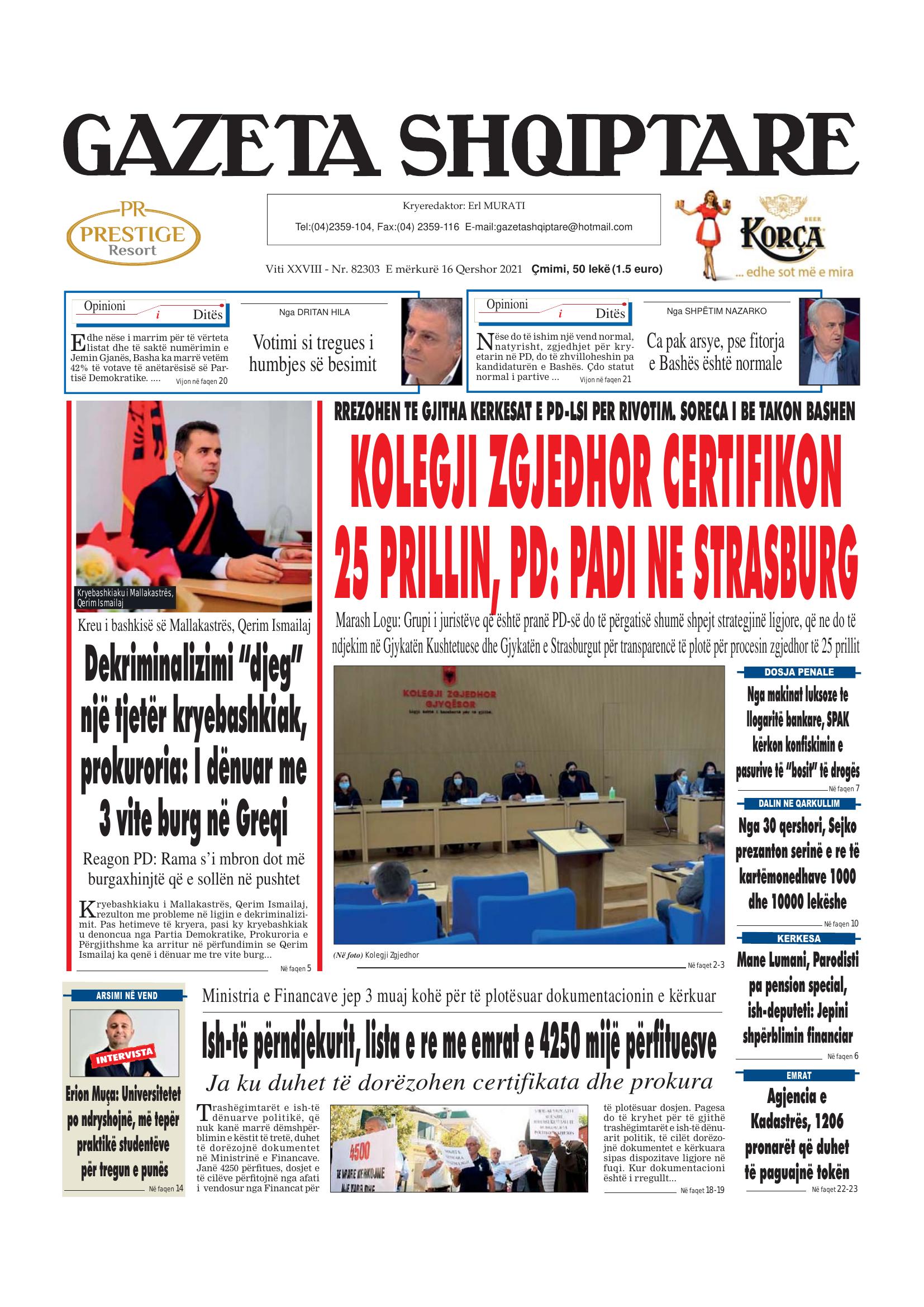 Gazeta Shqiptare 2021-06-16
