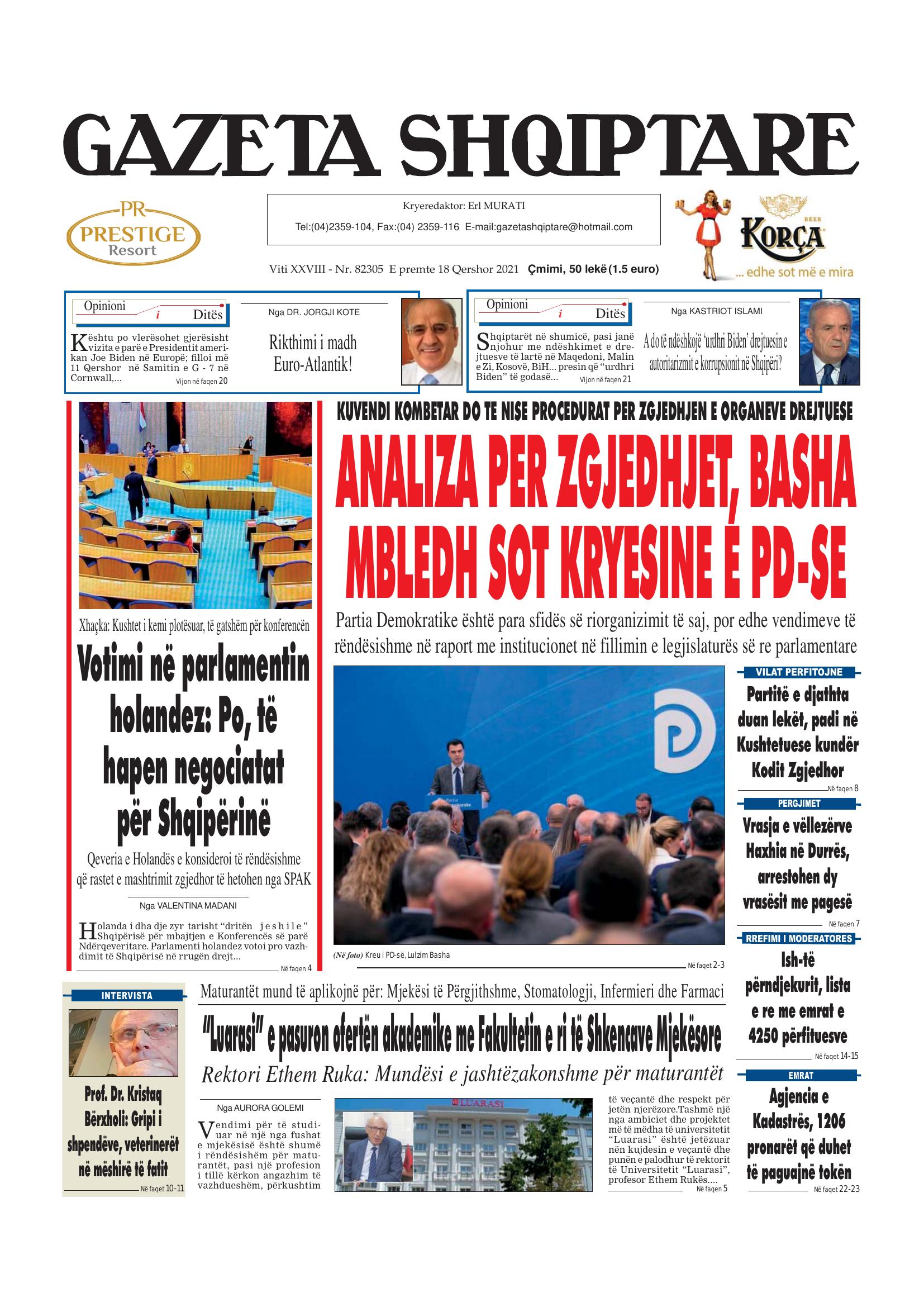 Gazeta Shqiptare 2021-06-18
