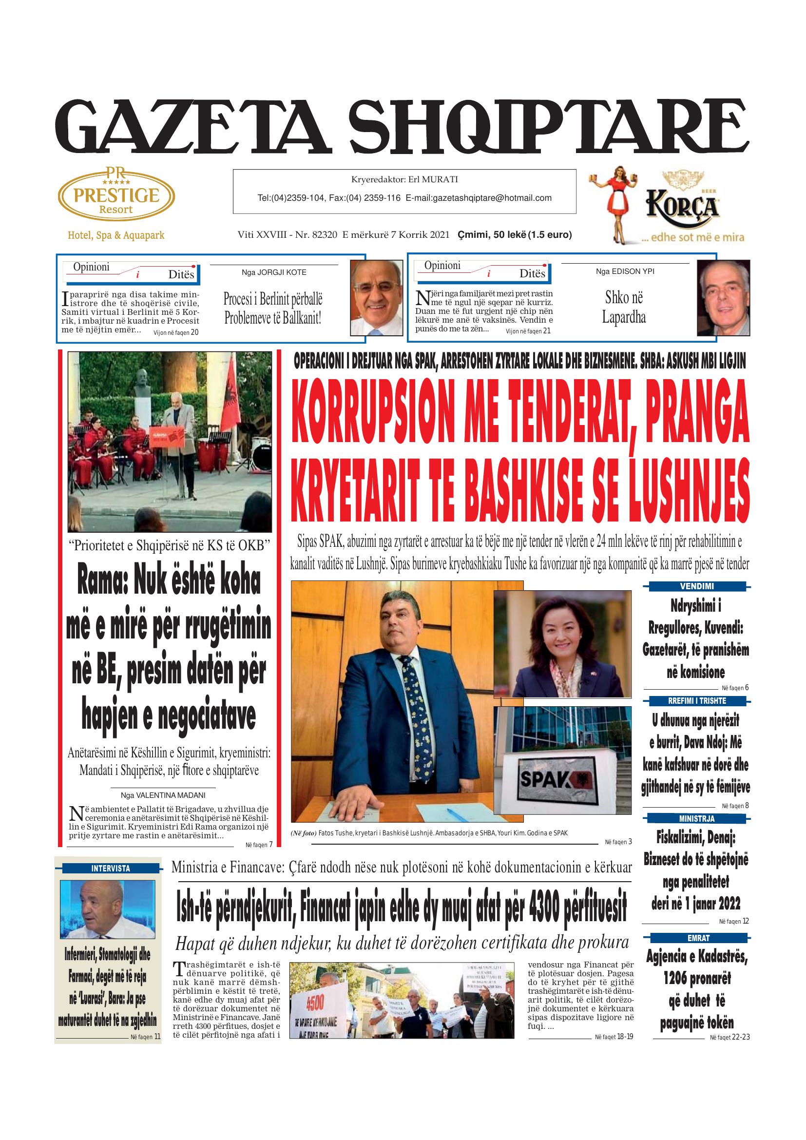 Gazeta Shqiptare 2021-07-07