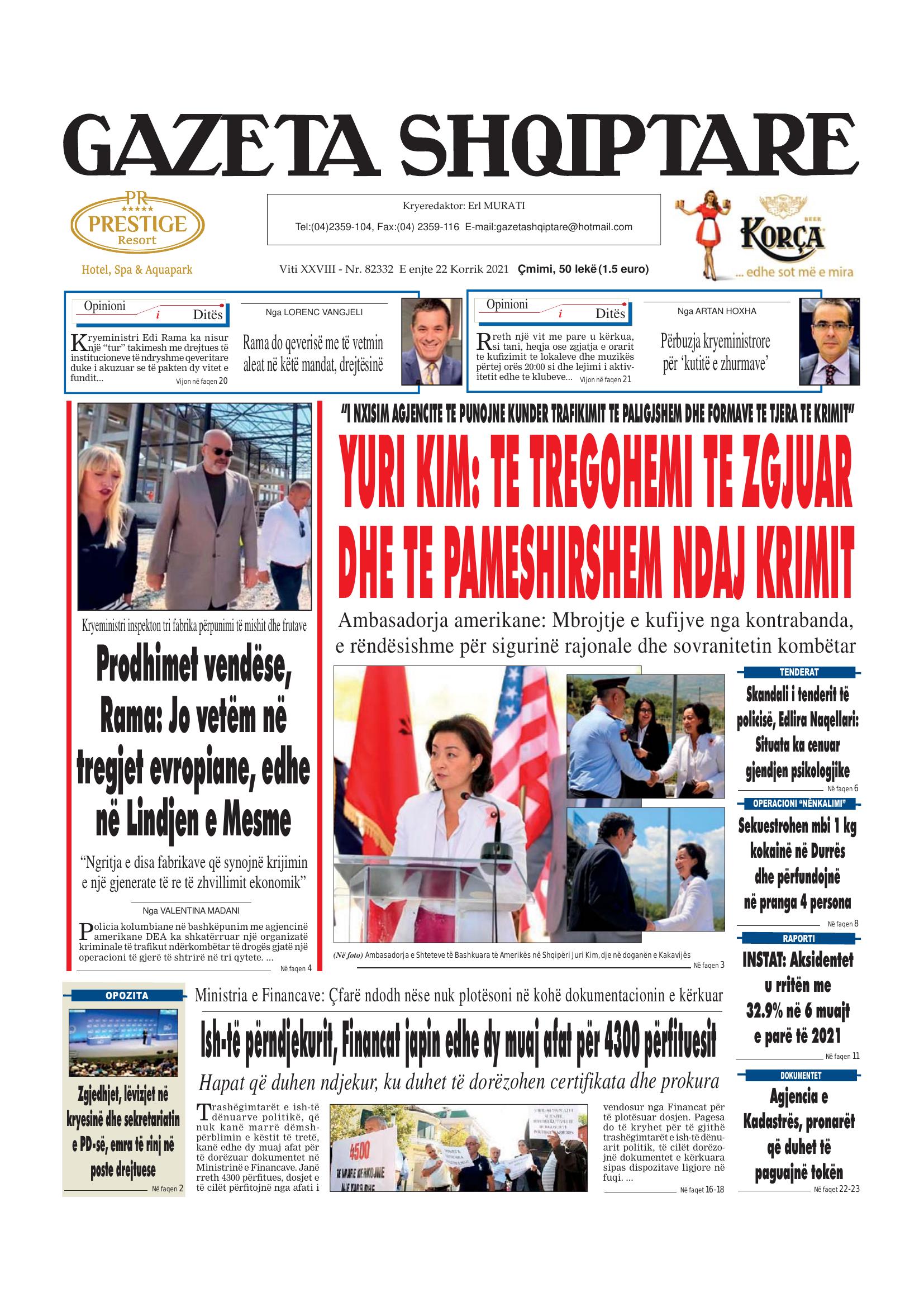 Gazeta Shqiptare 2021-07-22