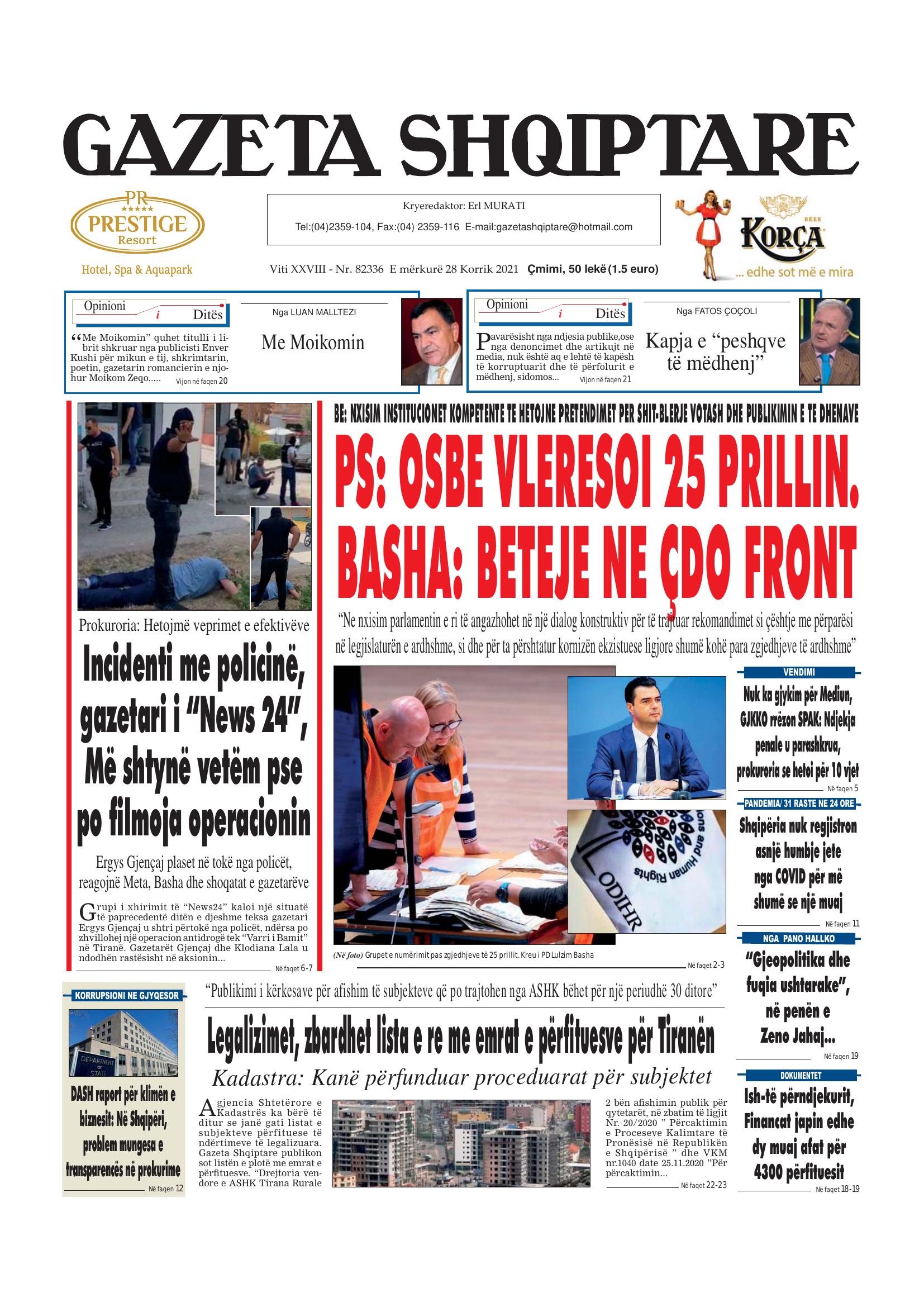 Gazeta Shqiptare 2021-07-28