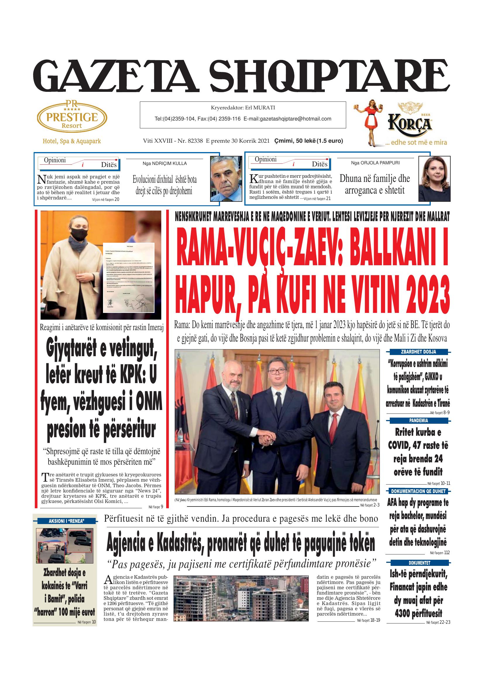 Gazeta Shqiptare 2021-07-30