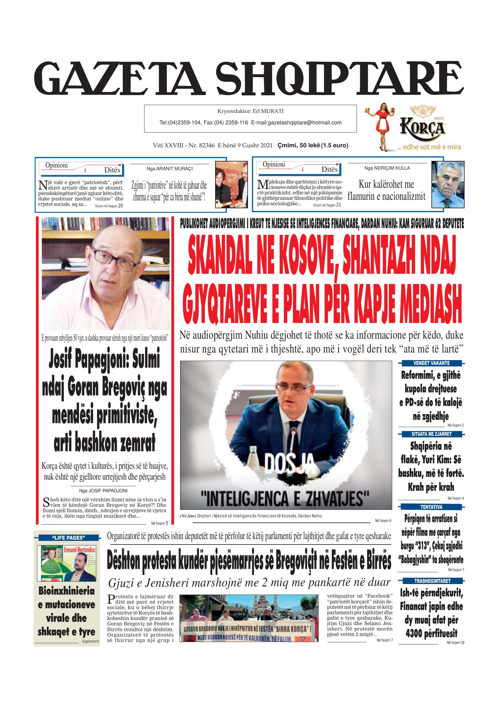 Gazeta Shqiptare 2021-08-09