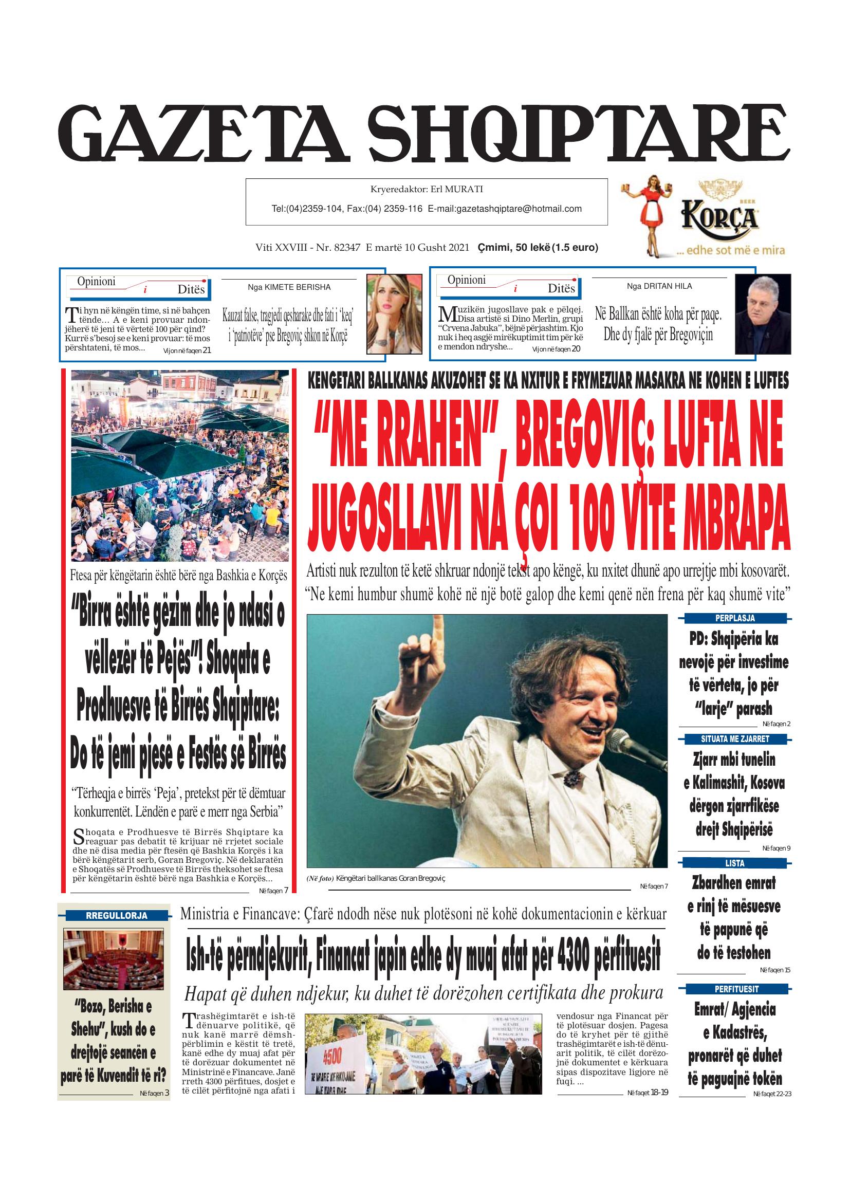 Gazeta Shqiptare 2021-08-10