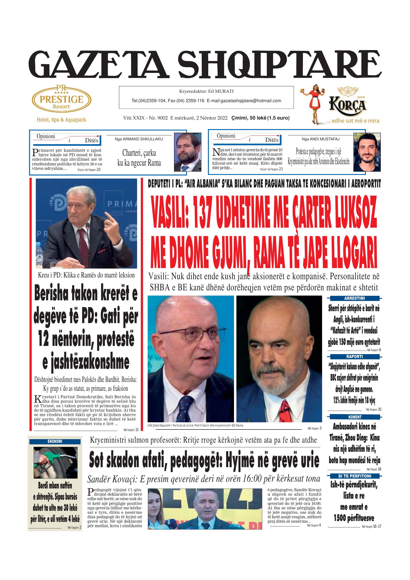 Gazeta Shqiptare 2022-11-02