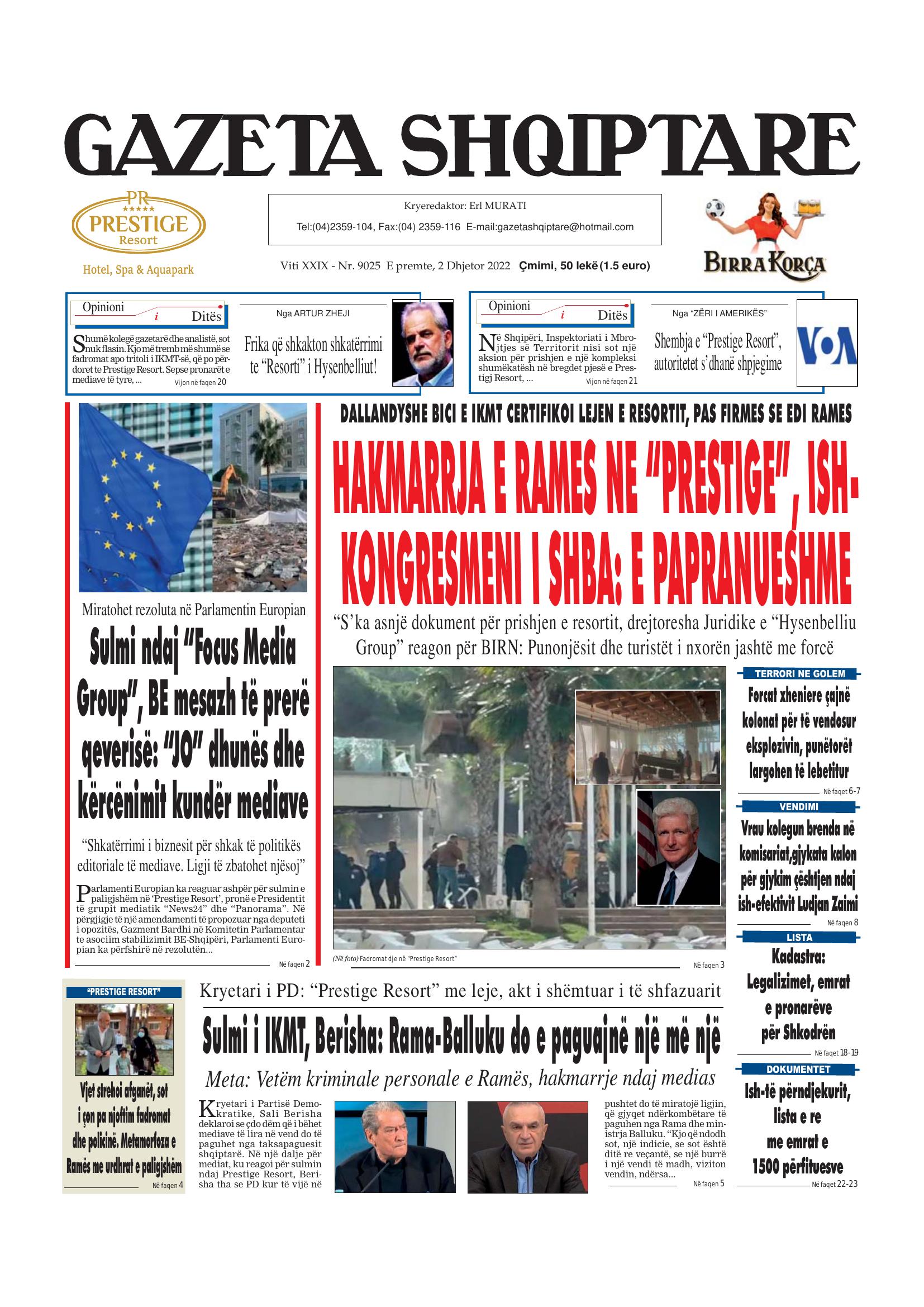 Gazeta Shqiptare 2022-12-02