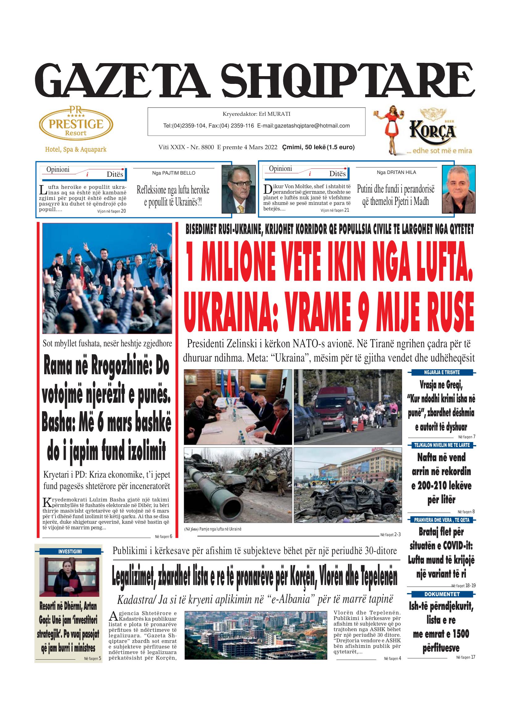 Gazeta Shqiptare 2022-03-04