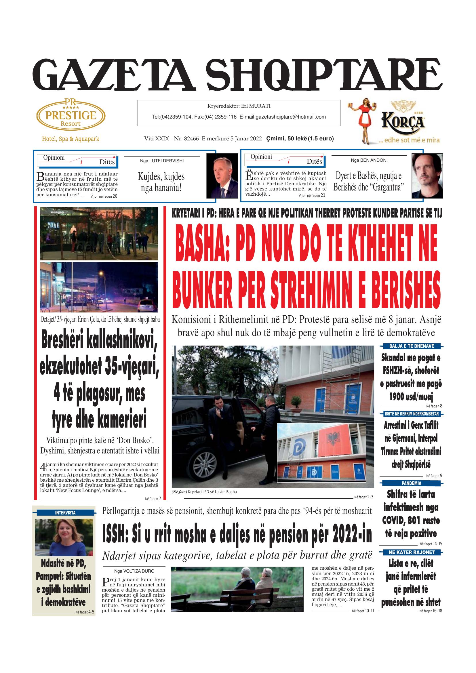 Gazeta Shqiptare 2022-01-05