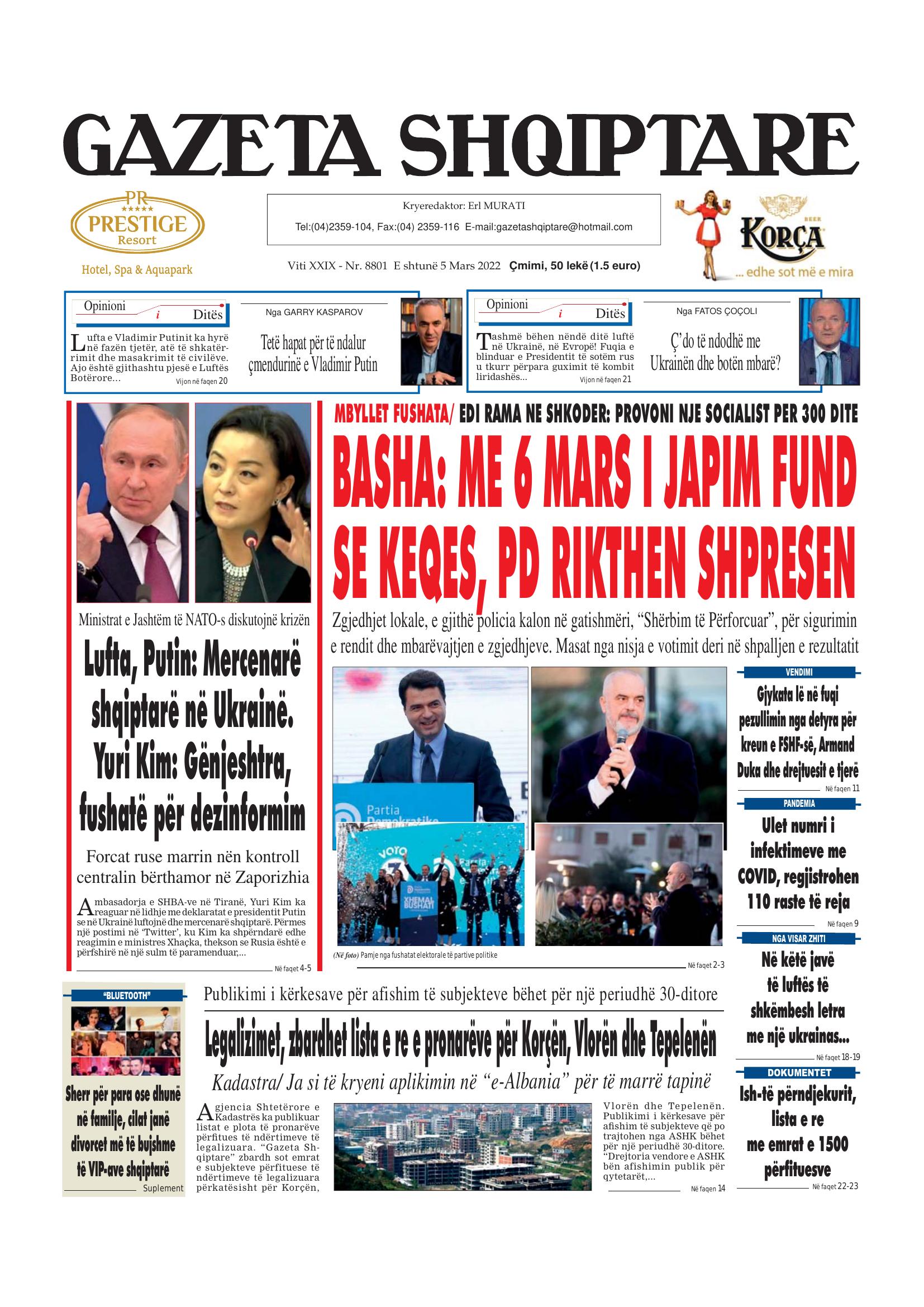 Gazeta Shqiptare 2022-03-05
