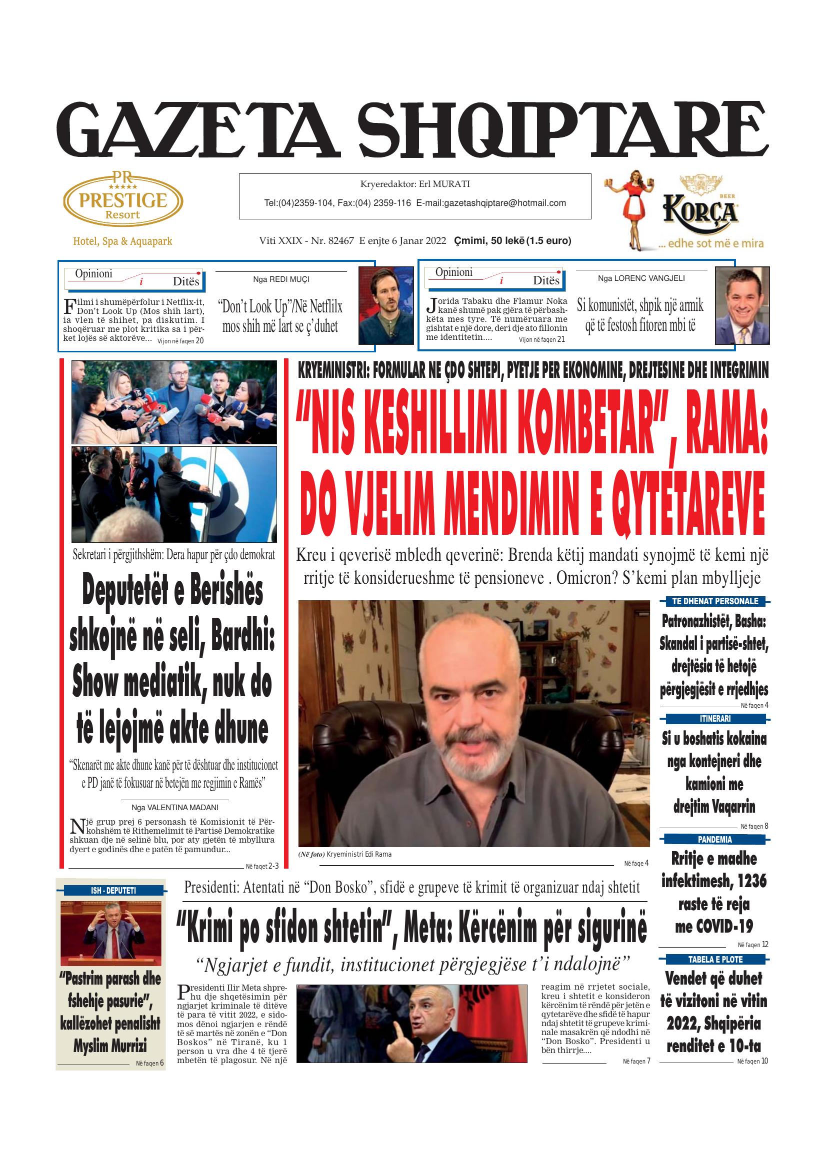 Gazeta Shqiptare 2022-01-06