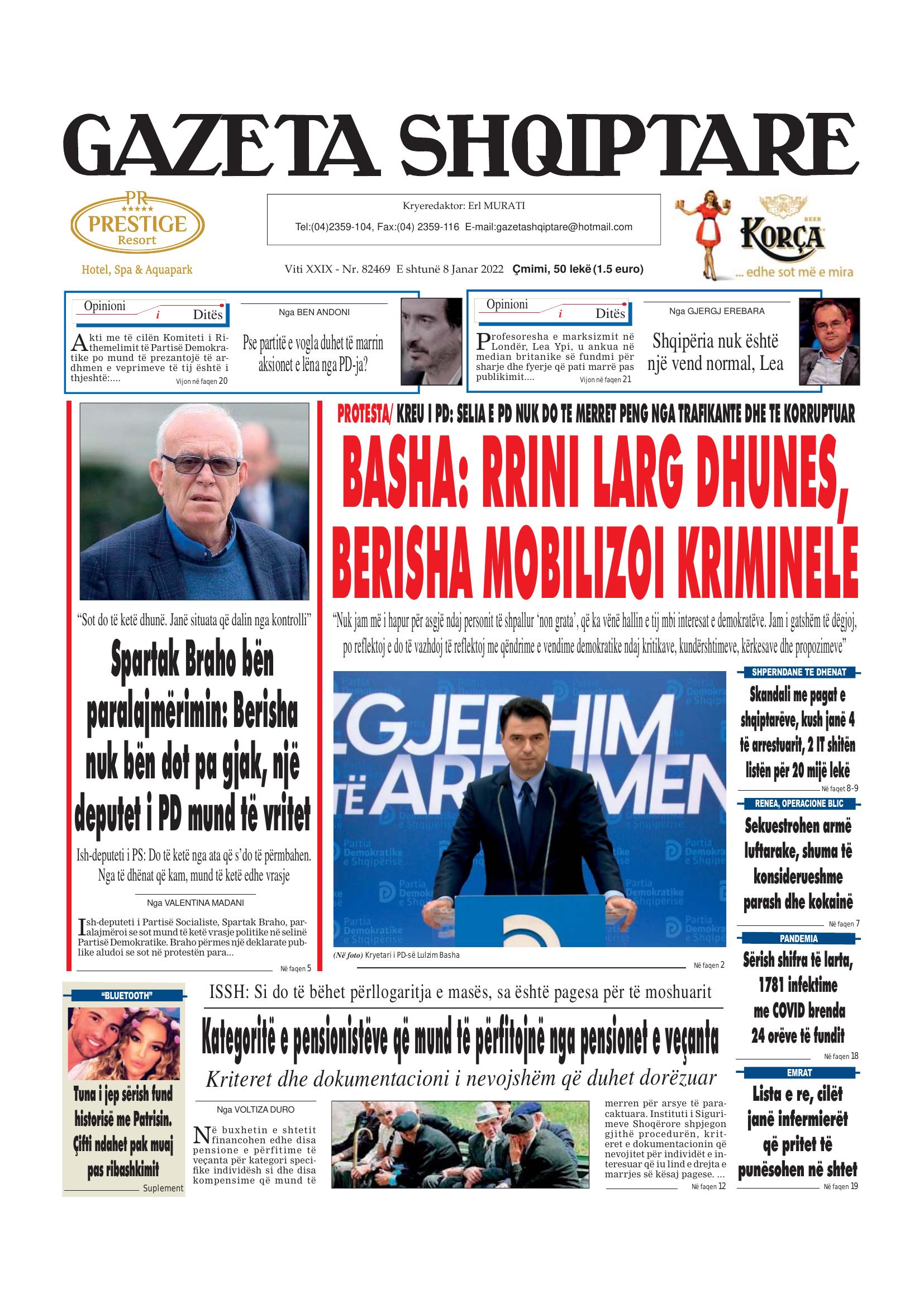 Gazeta Shqiptare 2022-01-08
