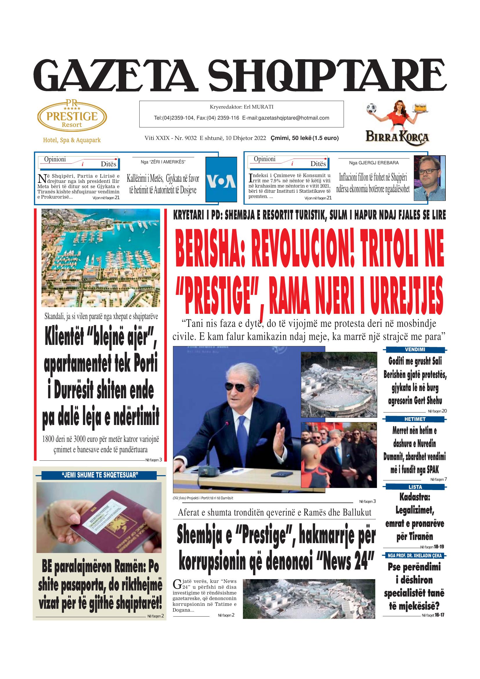 Gazeta Shqiptare 2022-12-10